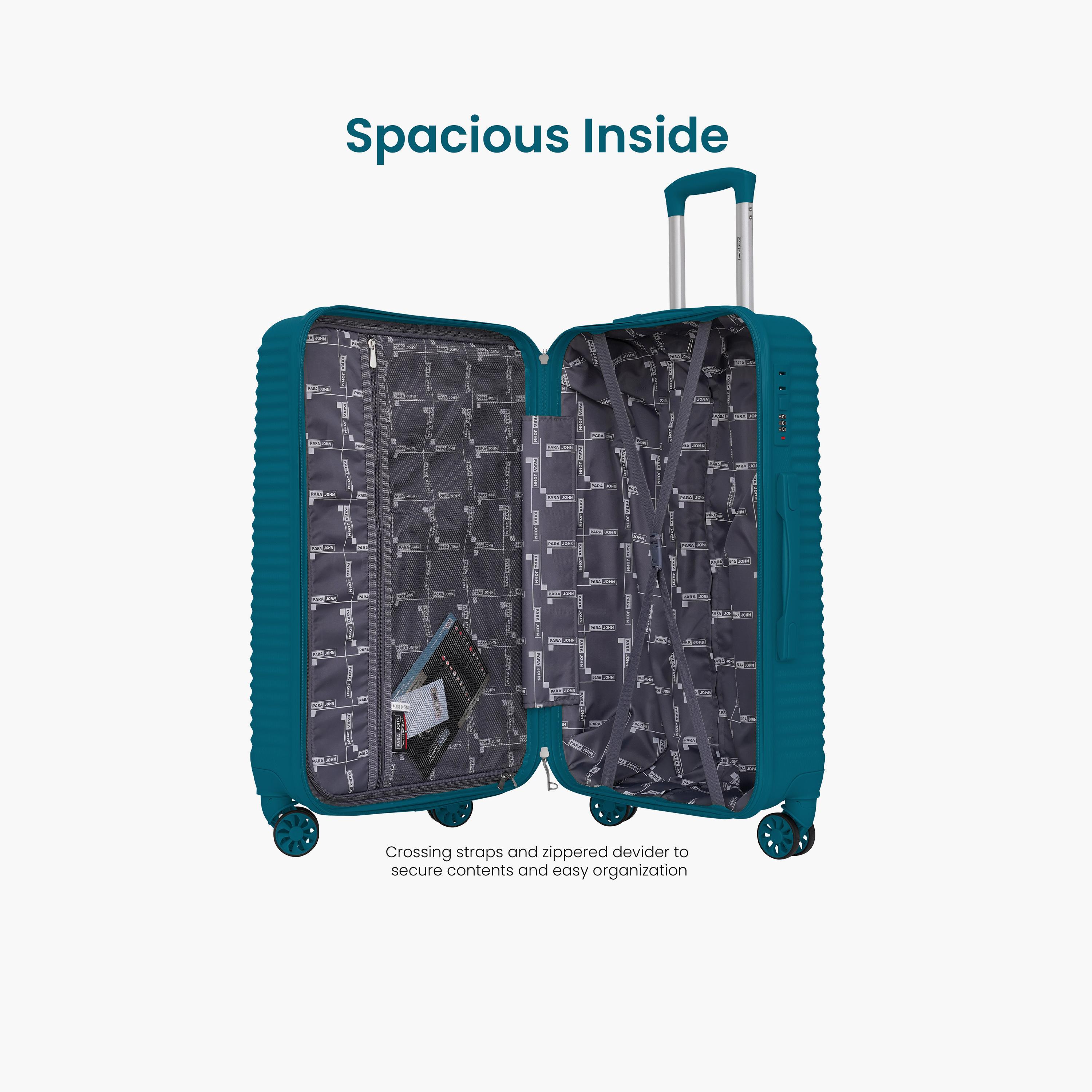 Para John SandTrail Set of 3 ABS Hard Sided 4-Wheeler Spinner Trolley Bag with Combination Lock-travel-luggagesandbags-luggage-image-2