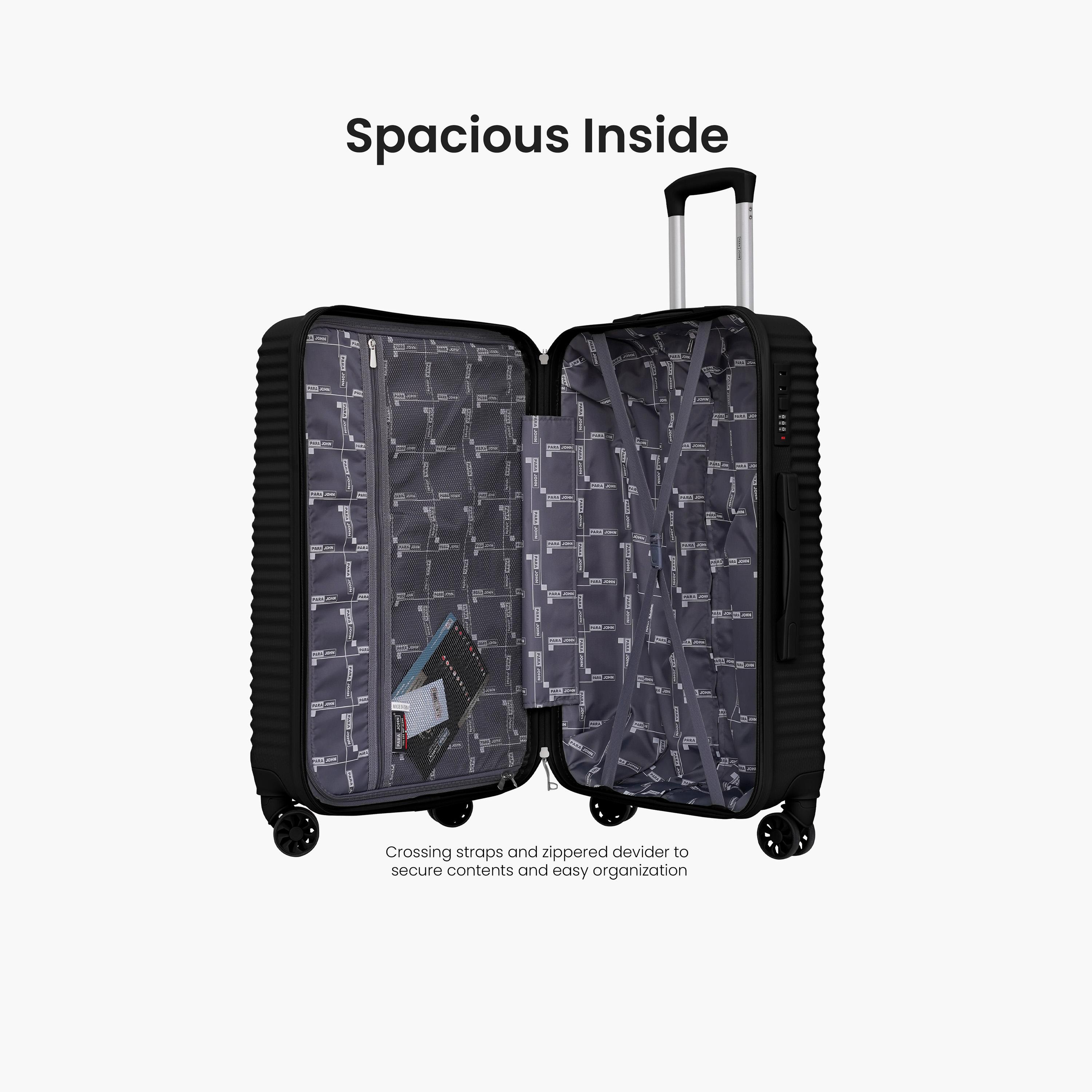 Para John SandTrail Set of 3 ABS Hard Sided 4-Wheeler Spinner Trolley Bag with Combination Lock-travel-luggagesandbags-luggage-image-2