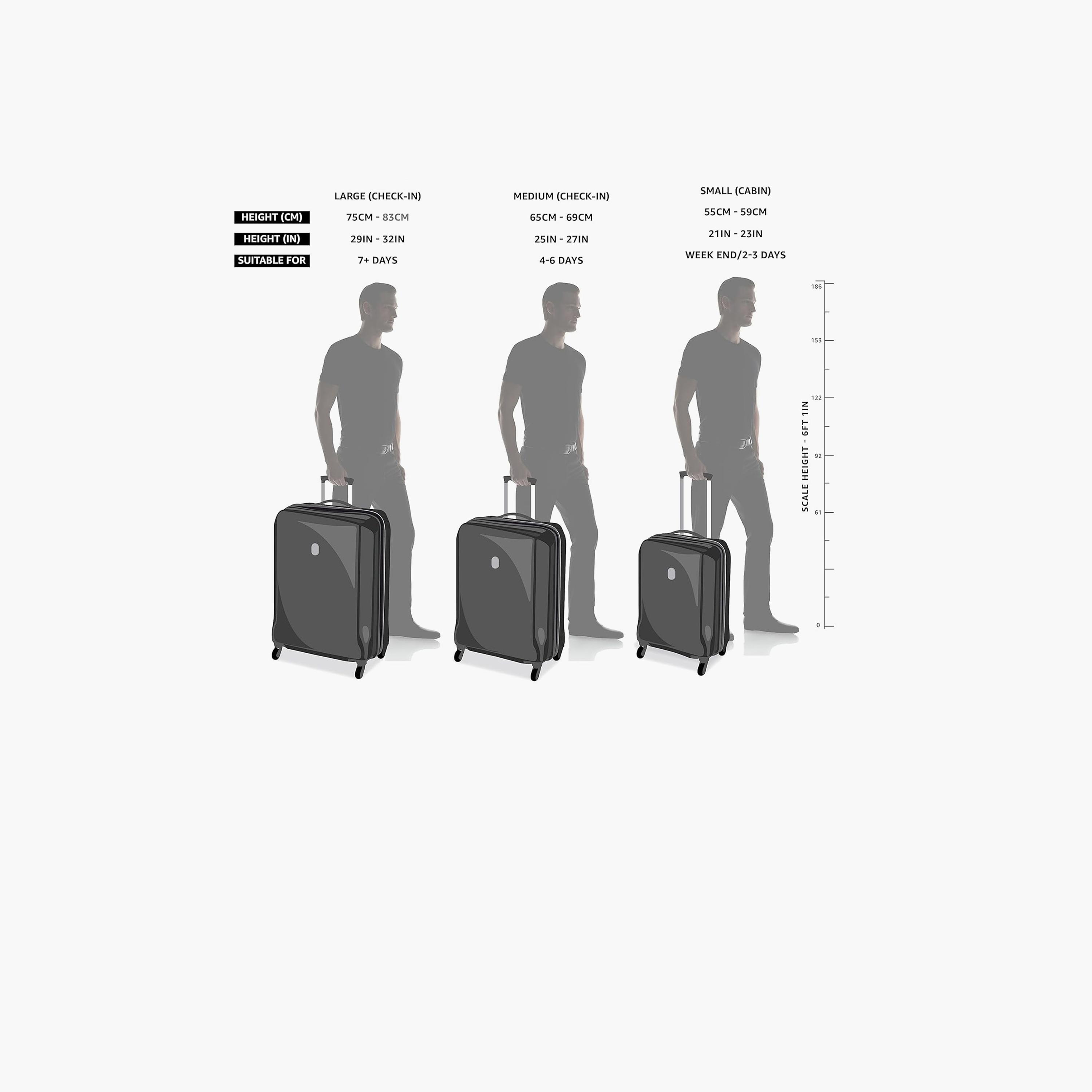 Para John SandTrail Set of 3 ABS Hard Sided 4-Wheeler Spinner Trolley Bag with Combination Lock-travel-luggagesandbags-luggage-image-3