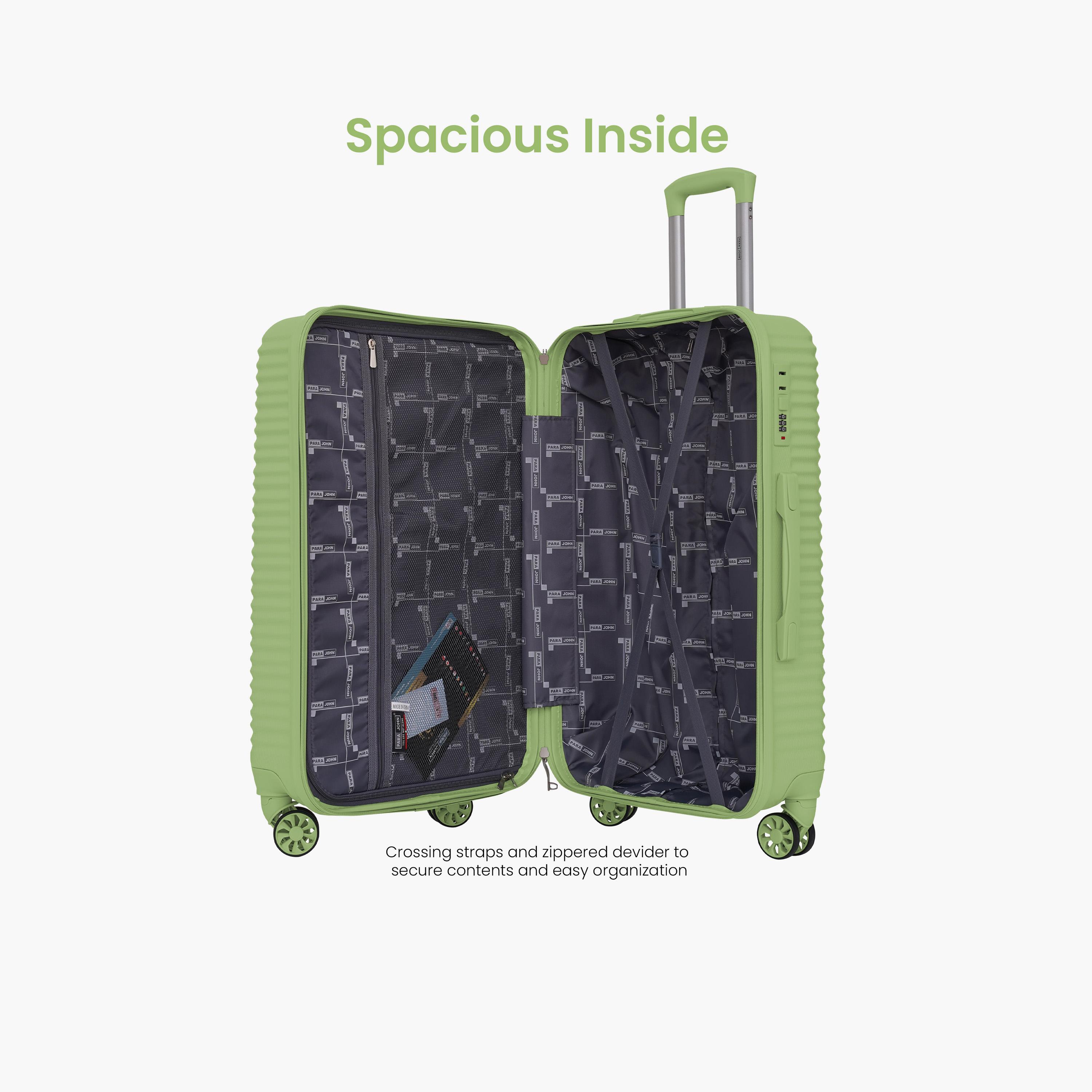 Para John SandTrail Set of 3 ABS Hard Sided 4-Wheeler Spinner Trolley Bag with Combination Lock-travel-luggagesandbags-luggage-image-2
