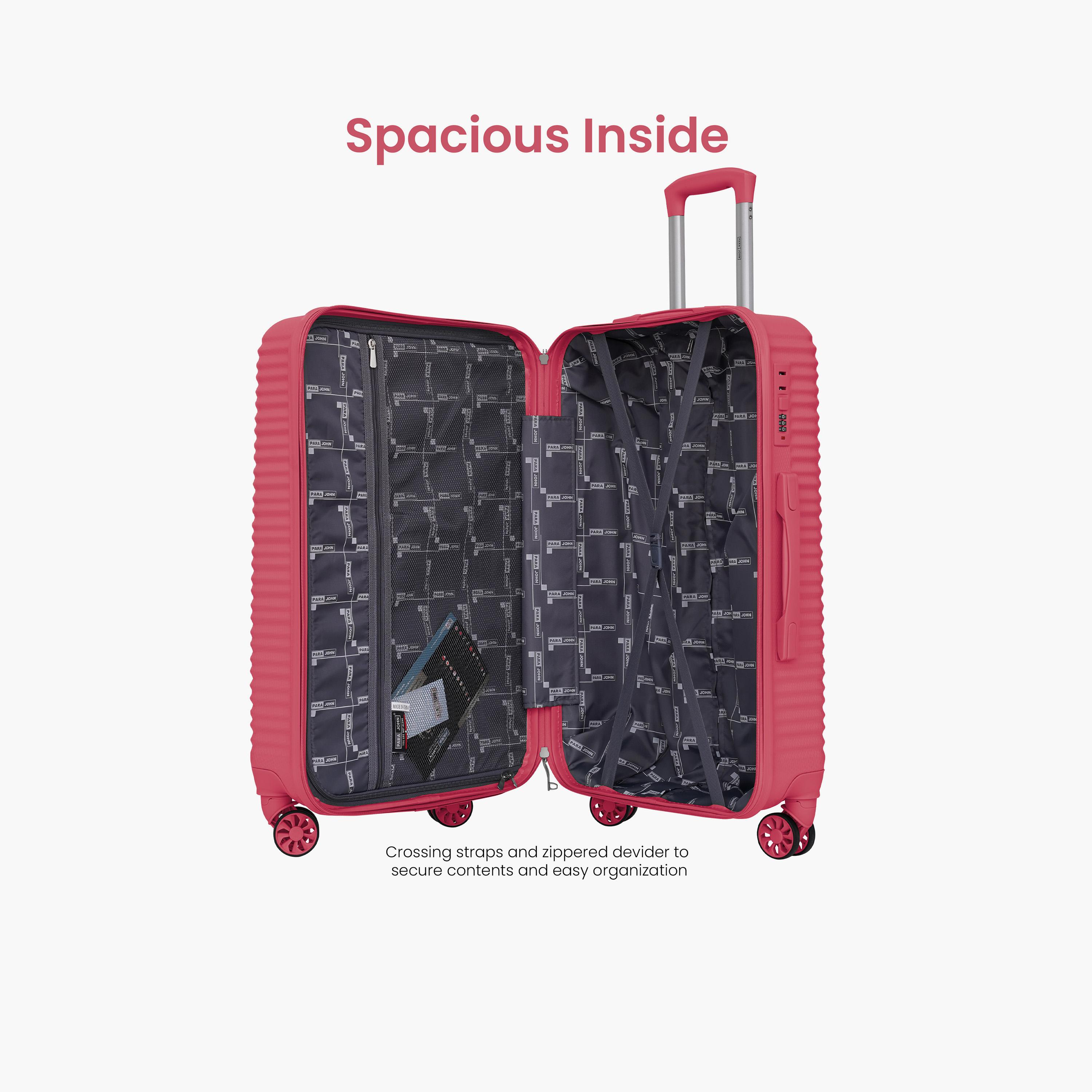 Para John SandTrail Set of 3 ABS Hard Sided 4-Wheeler Spinner Trolley Bag with Combination Lock-travel-luggagesandbags-luggage-image-2