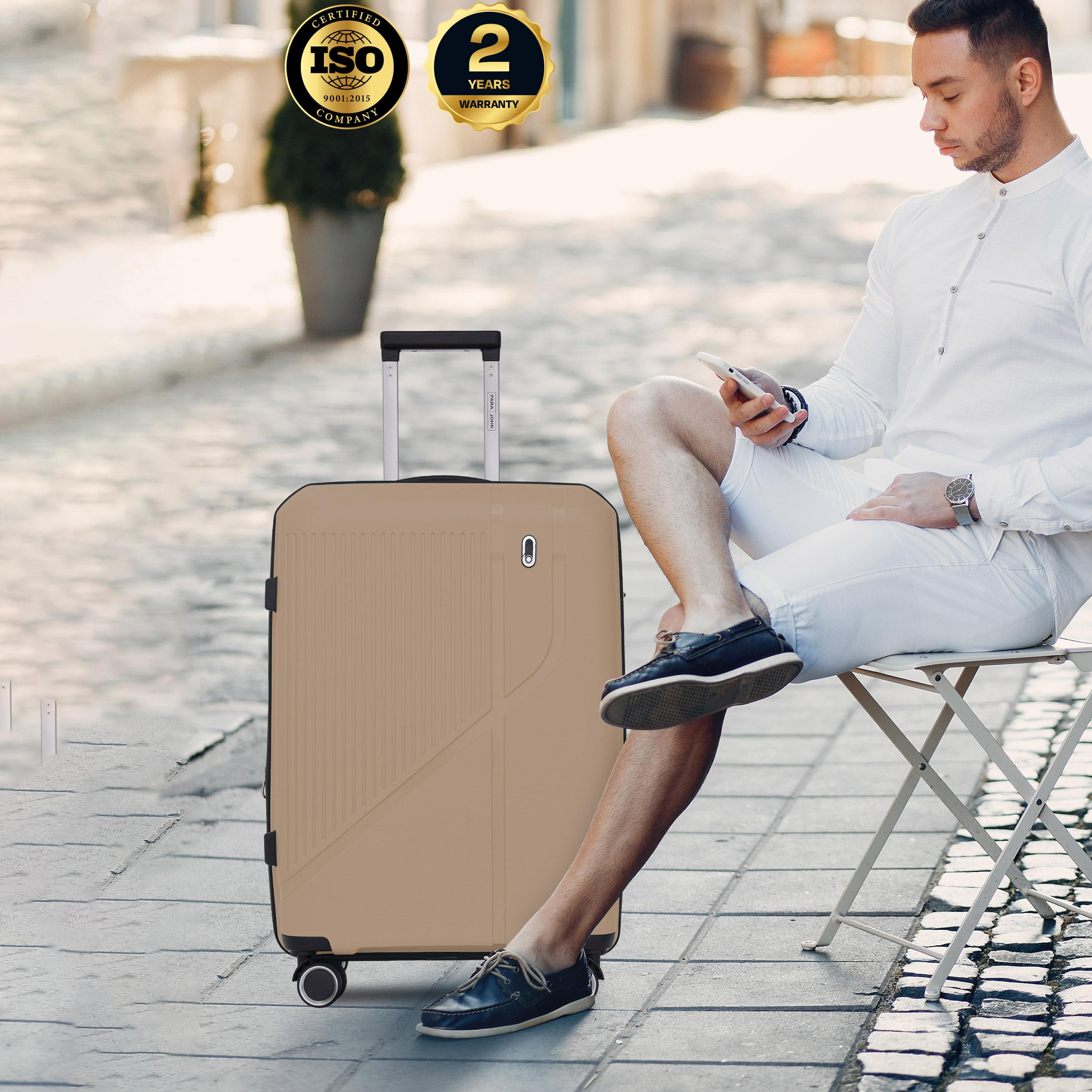 Para John Trekova Set of 3 ABS Hard Sided 4-Wheeler Spinner Trolley Bag with Combination Lock-travel-luggagesandbags-luggage-image-8