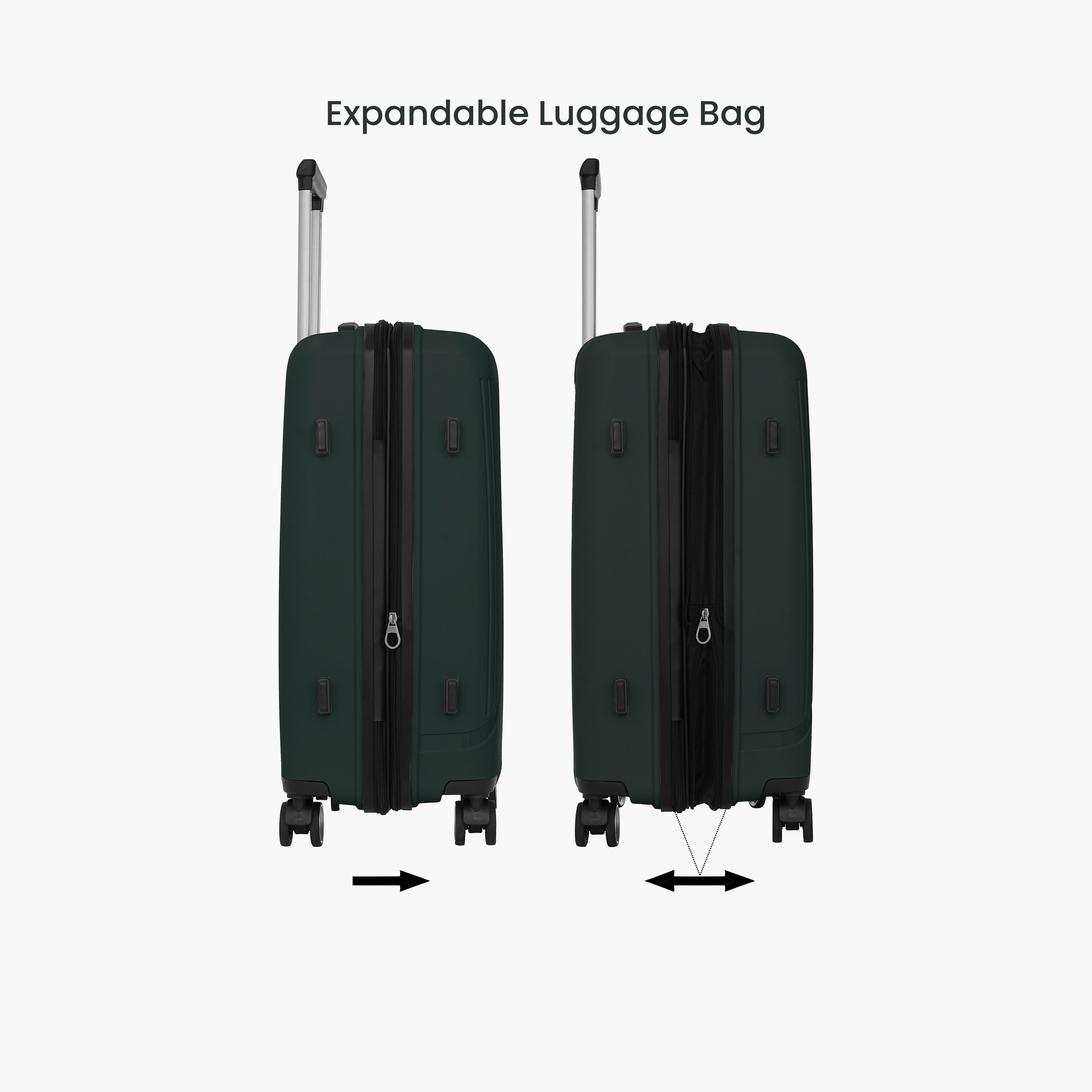 بارا جون- طقم شنط سفر بعجلات دوارة 3 قطع من مادة ABS وجوانب صلبة بقفل مركب  | PJTR3183DG-travel-luggagesandbags-luggage-image-5