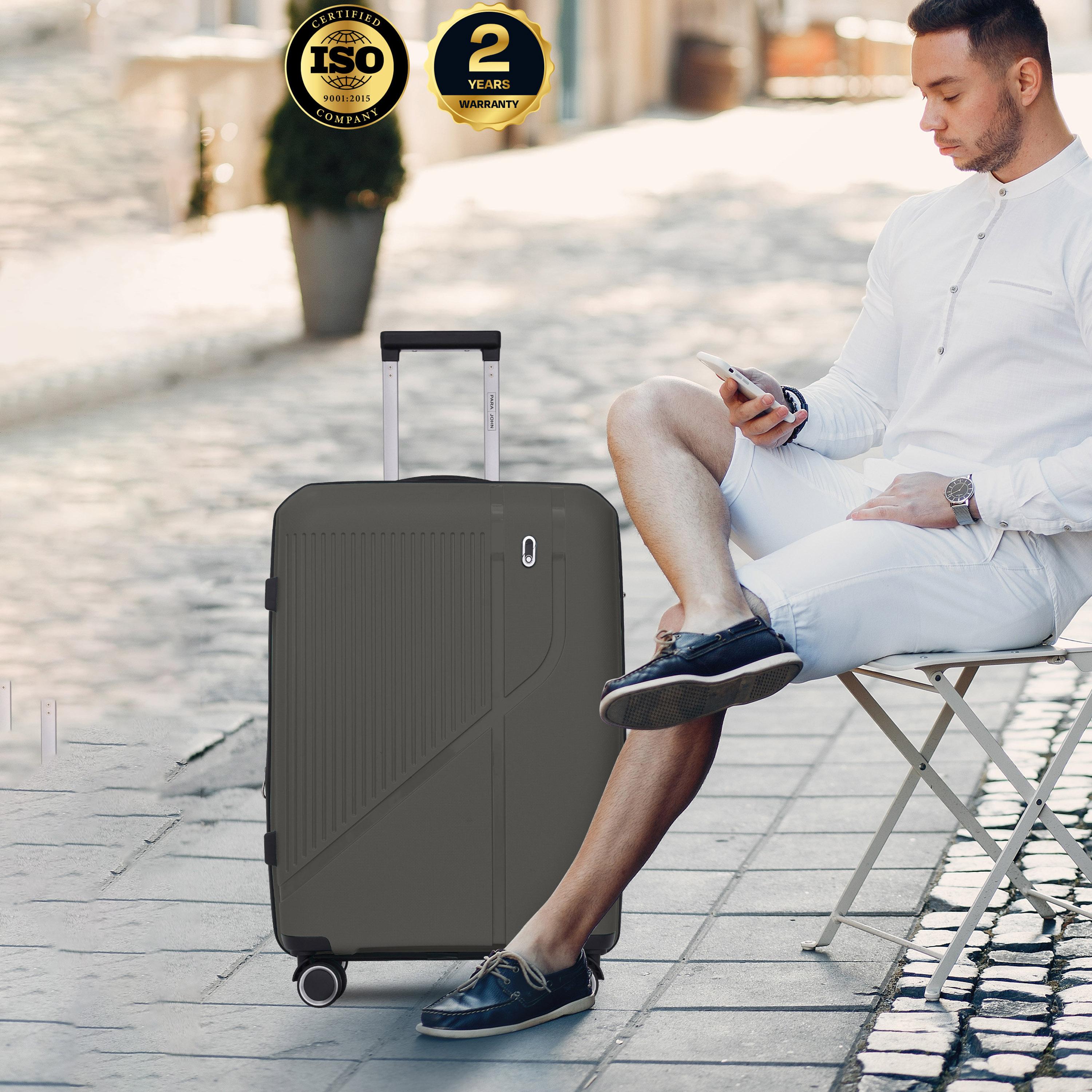 Para John Trekova Set of 3 ABS Hard Sided 4-Wheeler Spinner Trolley Bag with Combination Lock-travel-luggagesandbags-luggage-image-8