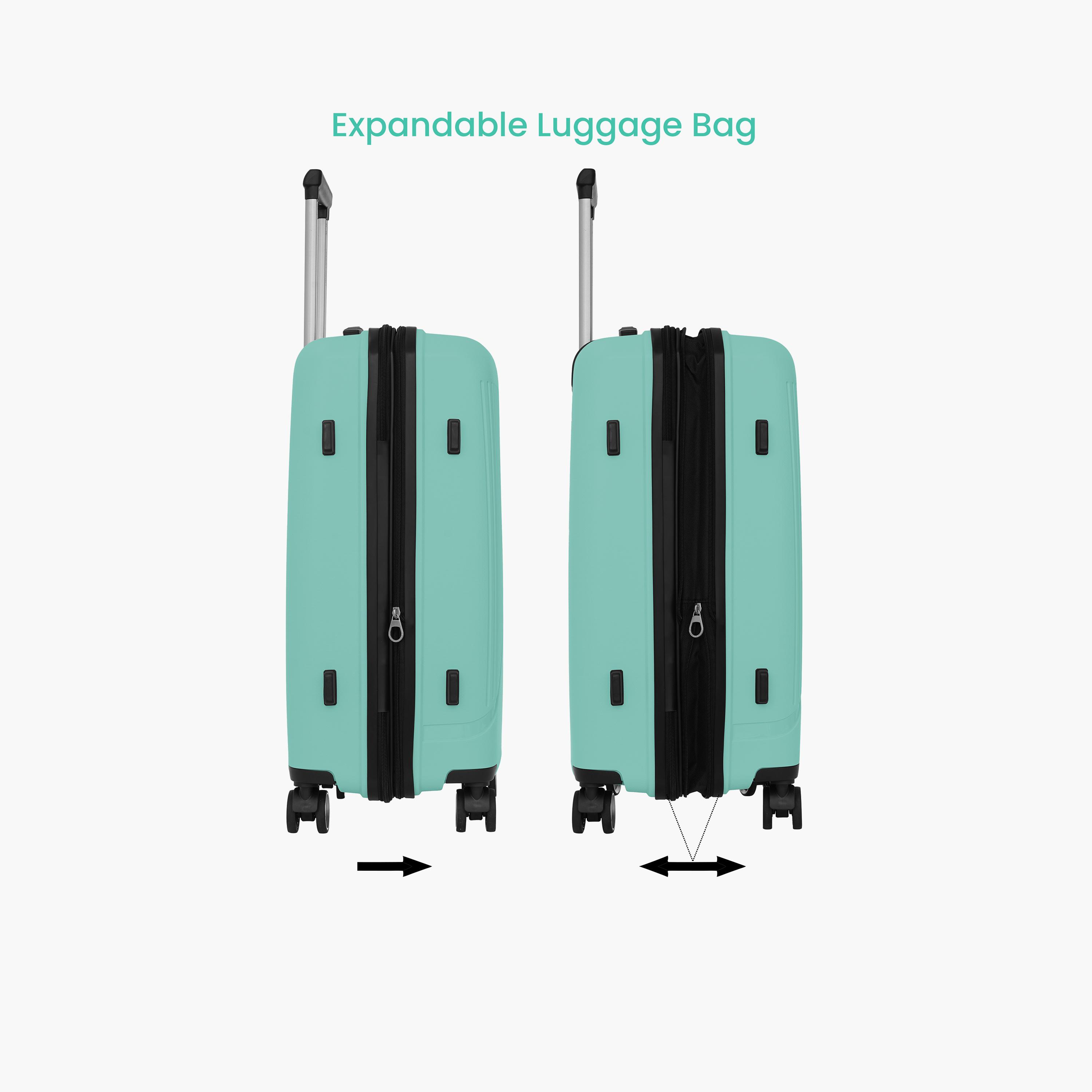بارا جون- طقم شنط سفر بعجلات دوارة 3 قطع من مادة ABS وجوانب صلبة بقفل مركب  | PJTR3183AG-travel-luggagesandbags-luggage-image-5