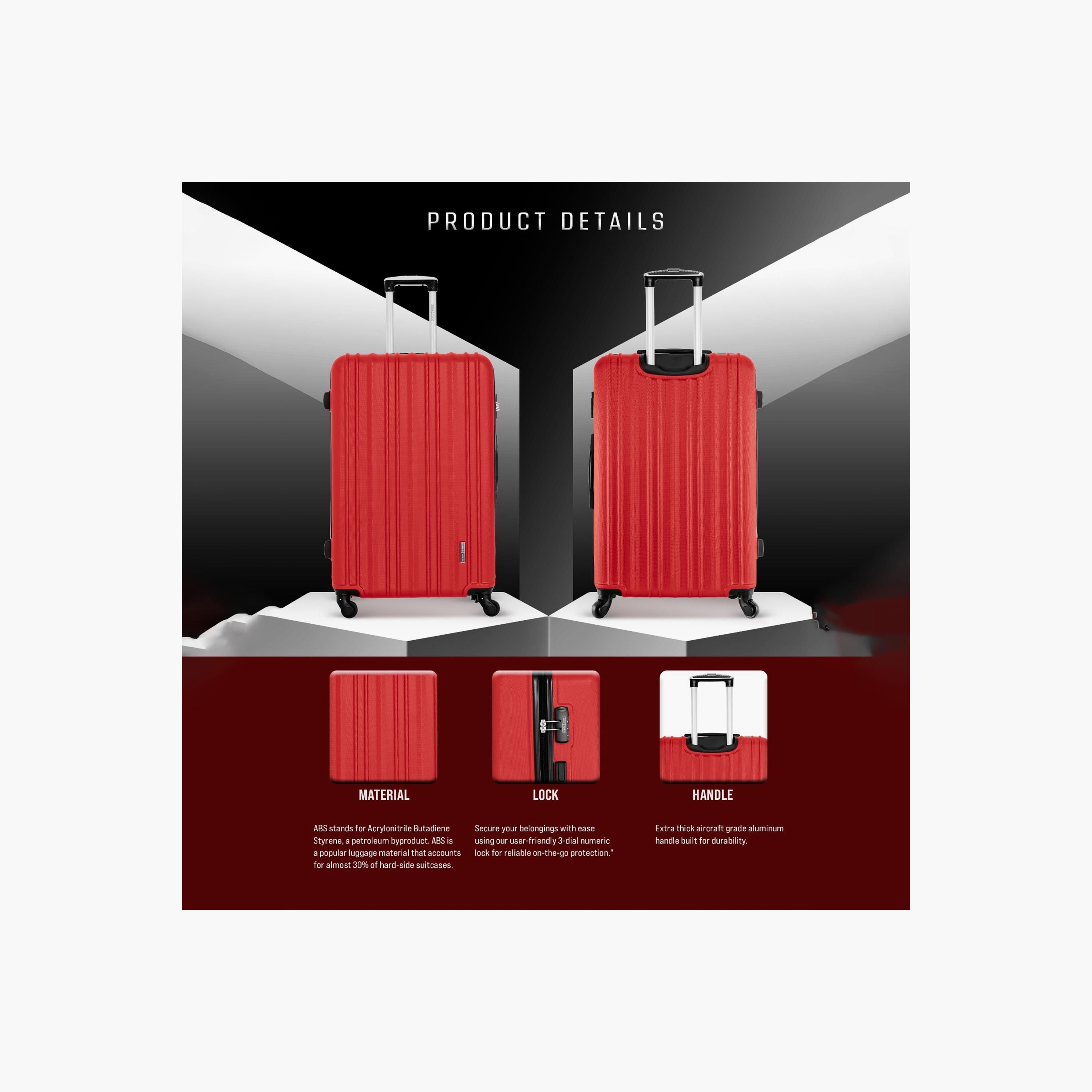 Para John 57 CM Small Cabin ABS Hard Sided 4-Wheeler Spinner Trolley Bag with Combination Lock | PJTR3181R-20-travel-luggagesandbags-luggage-image-5