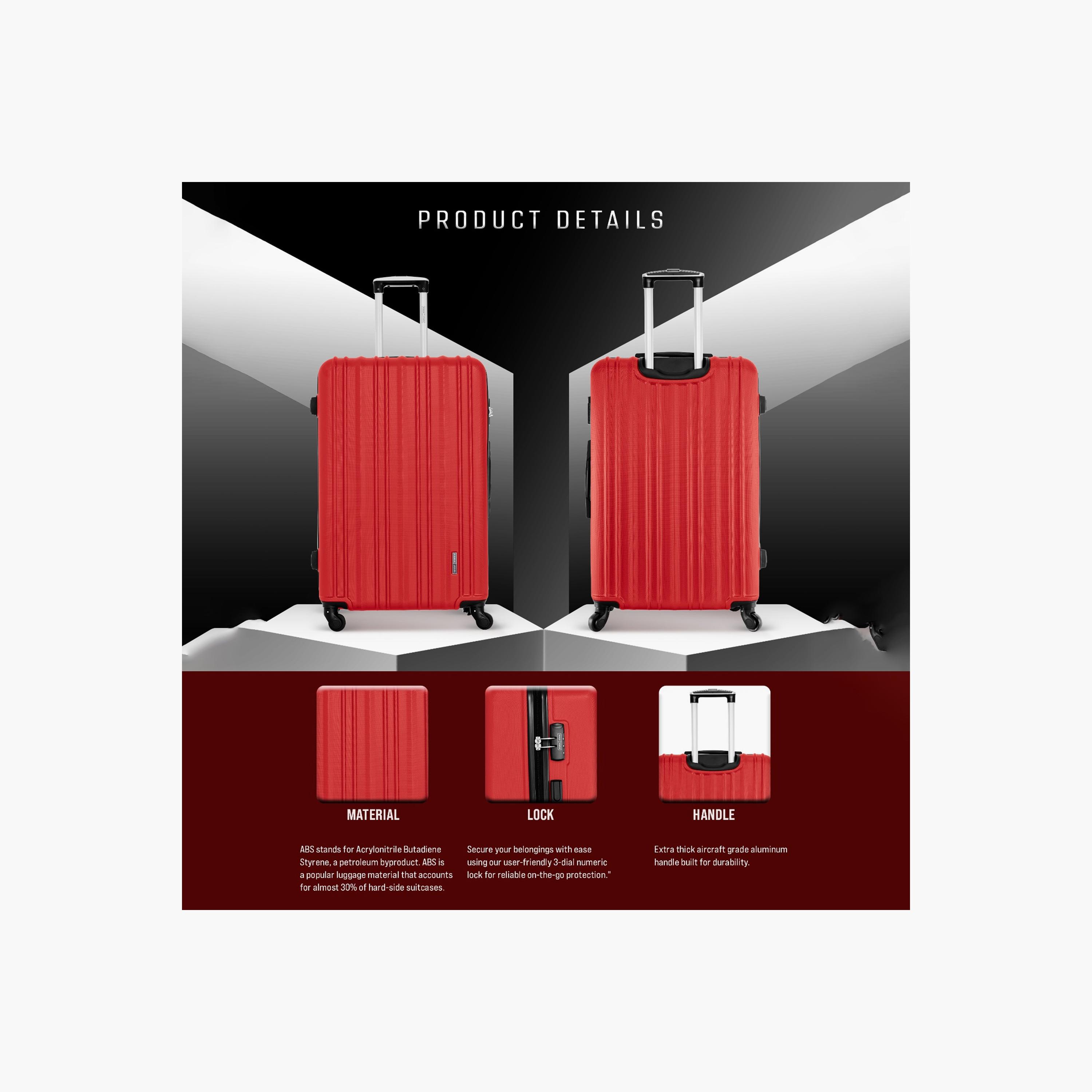 Para John 65 CM Medium Check-in ABS Hard Sided 4-Wheeler Spinner Trolley Bag with Combination Lock | PJTR3181R-24-travel-luggagesandbags-luggage-image-5