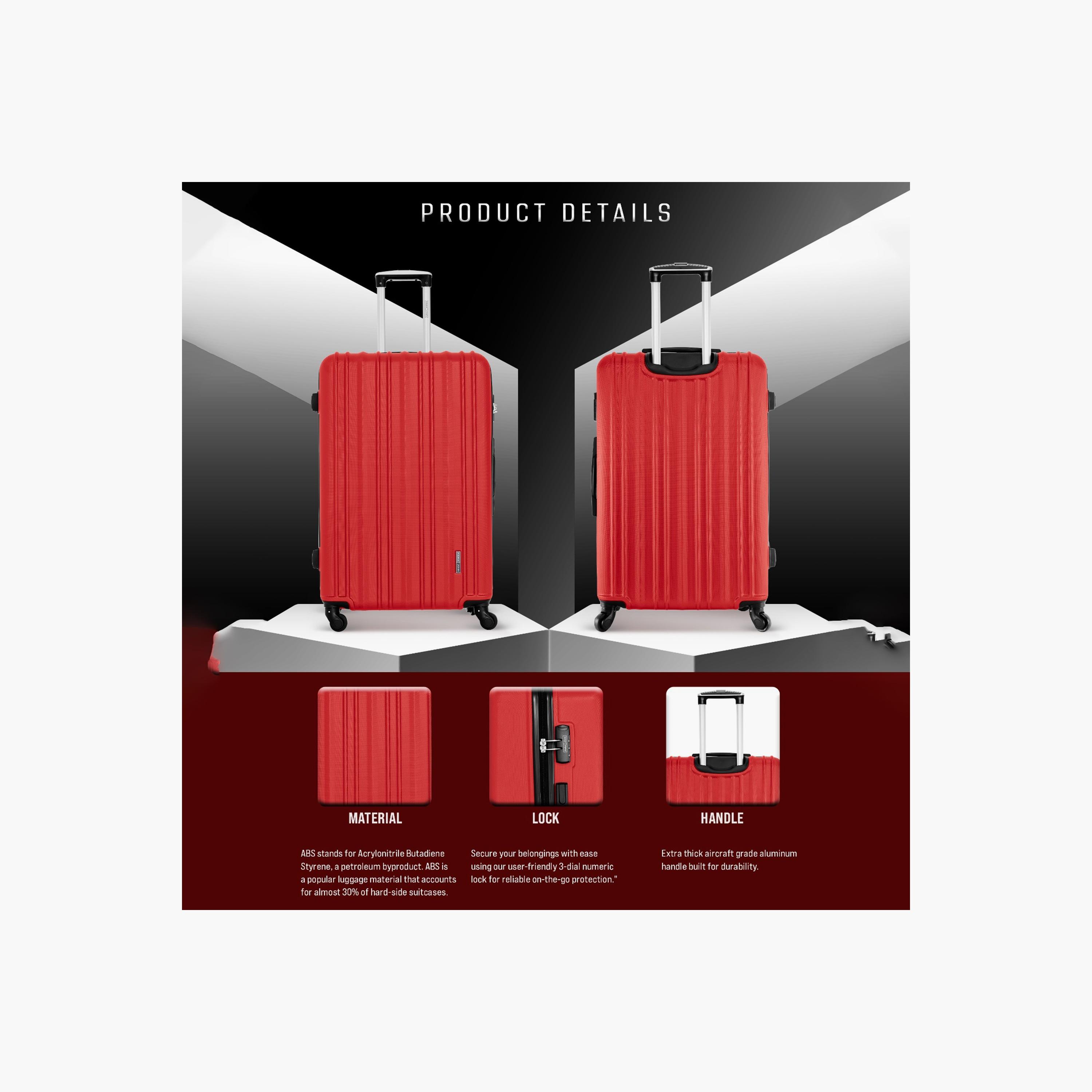 Para John 76 CM Large Check-in ABS Hard Sided 4-Wheeler Spinner Trolley Bag with Combination Lock | PJTR3181R-28-travel-luggagesandbags-luggage-image-5