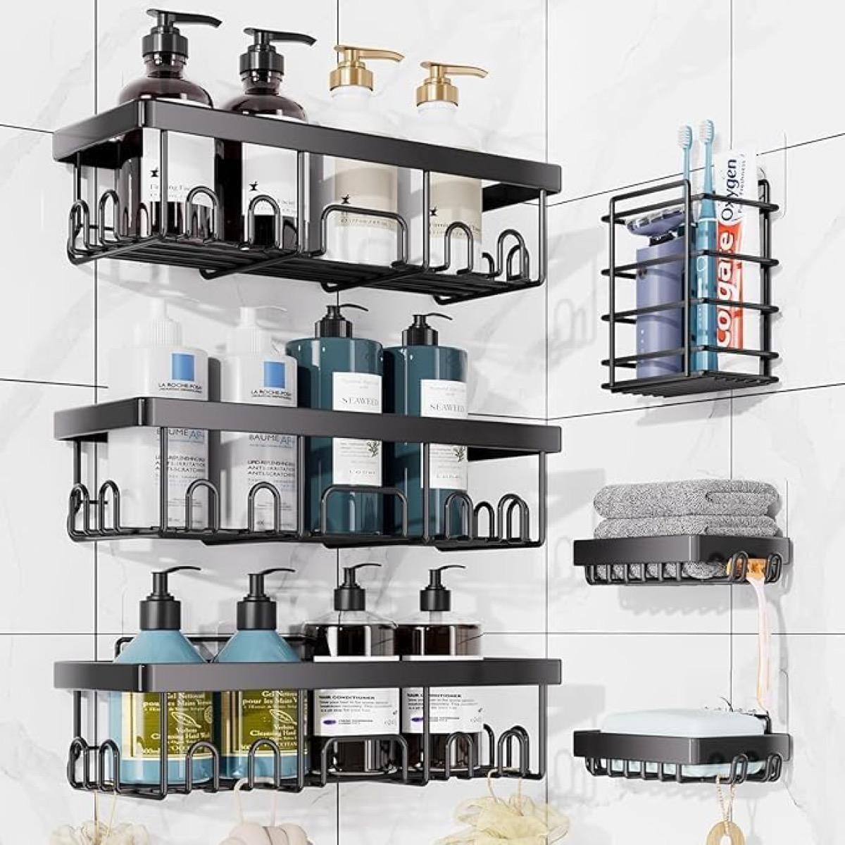 Quesera 6-Piece Shower Caddy Set