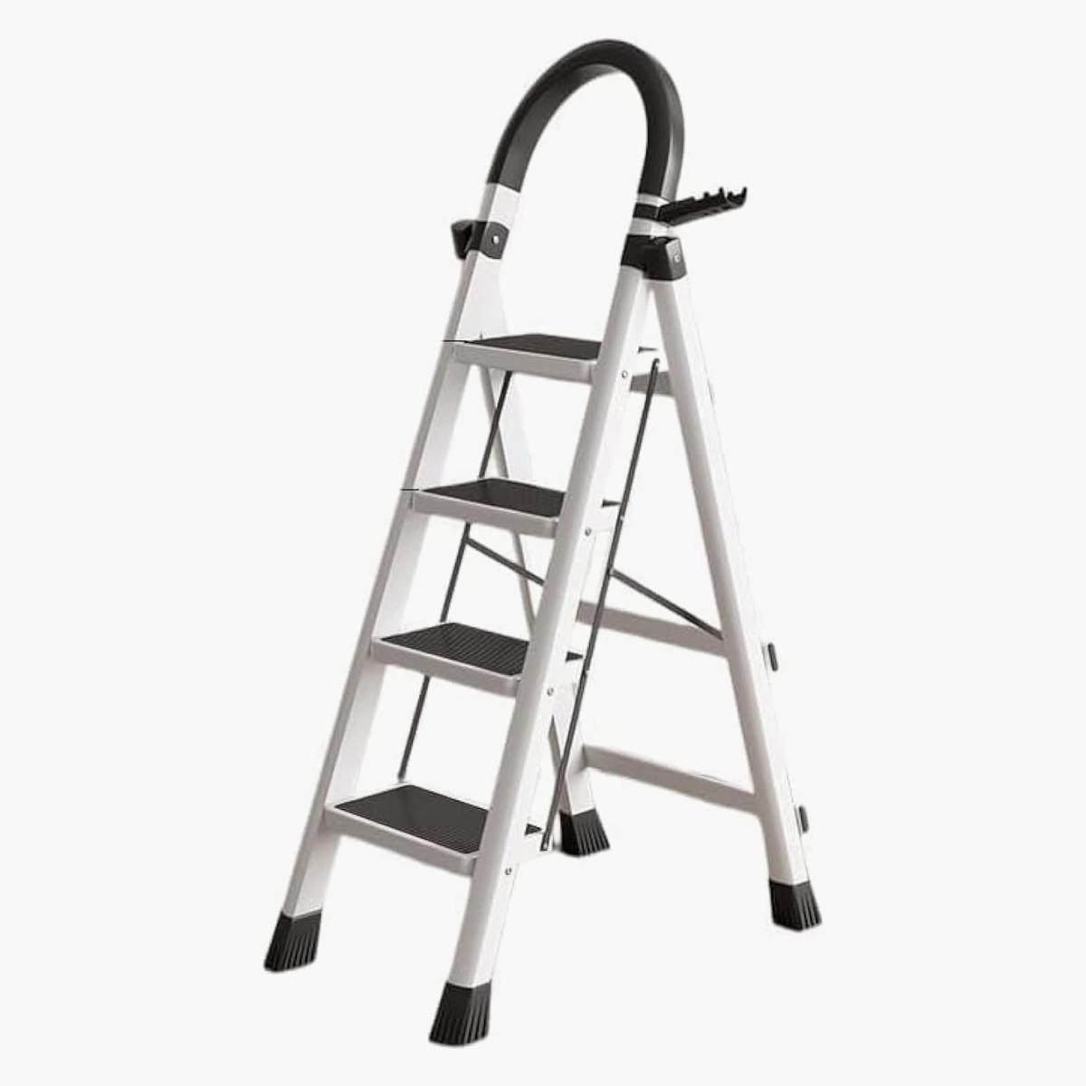 Quesera 4-Step Foldable Ladder with Anti-Slip Pedals