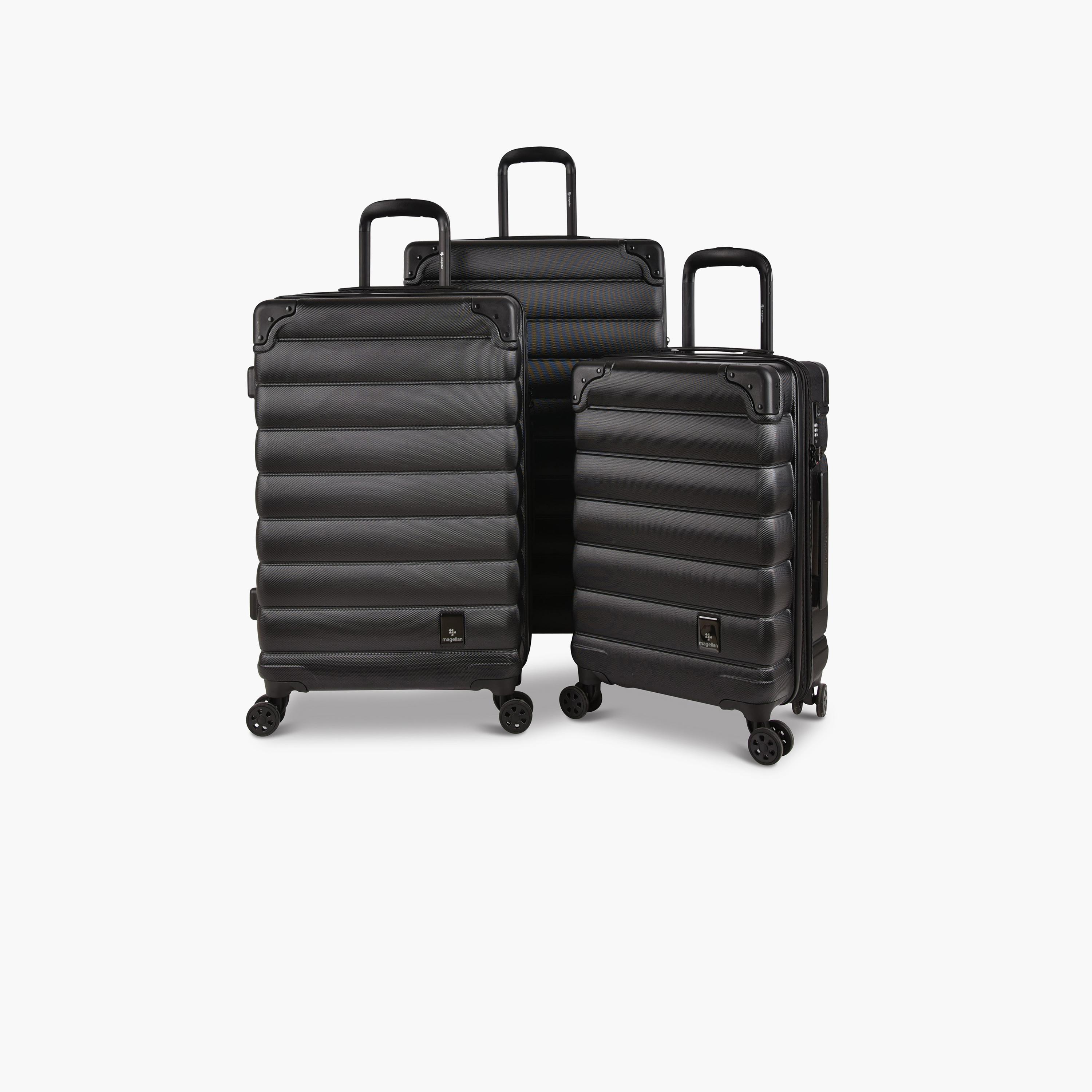 Magellan Set of 3 ABS Hard Sided 4-Wheeler Spinner Trolley Bag with TSA Lock | HK093-3P-travel-luggagesandbags-luggage-image-1