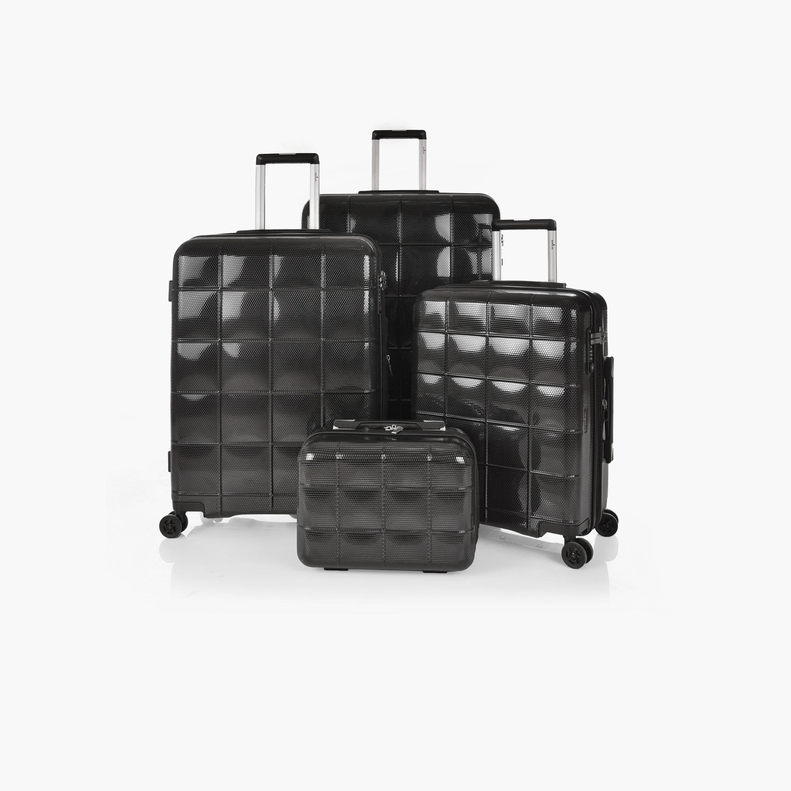Echolac Set of 4 Polycarbonate with ABS Hard Sided 4-Wheeler Spinner Trolley Bag with TSA Lock | PC185SA-4P-travel-luggagesandbags-luggage-image-1