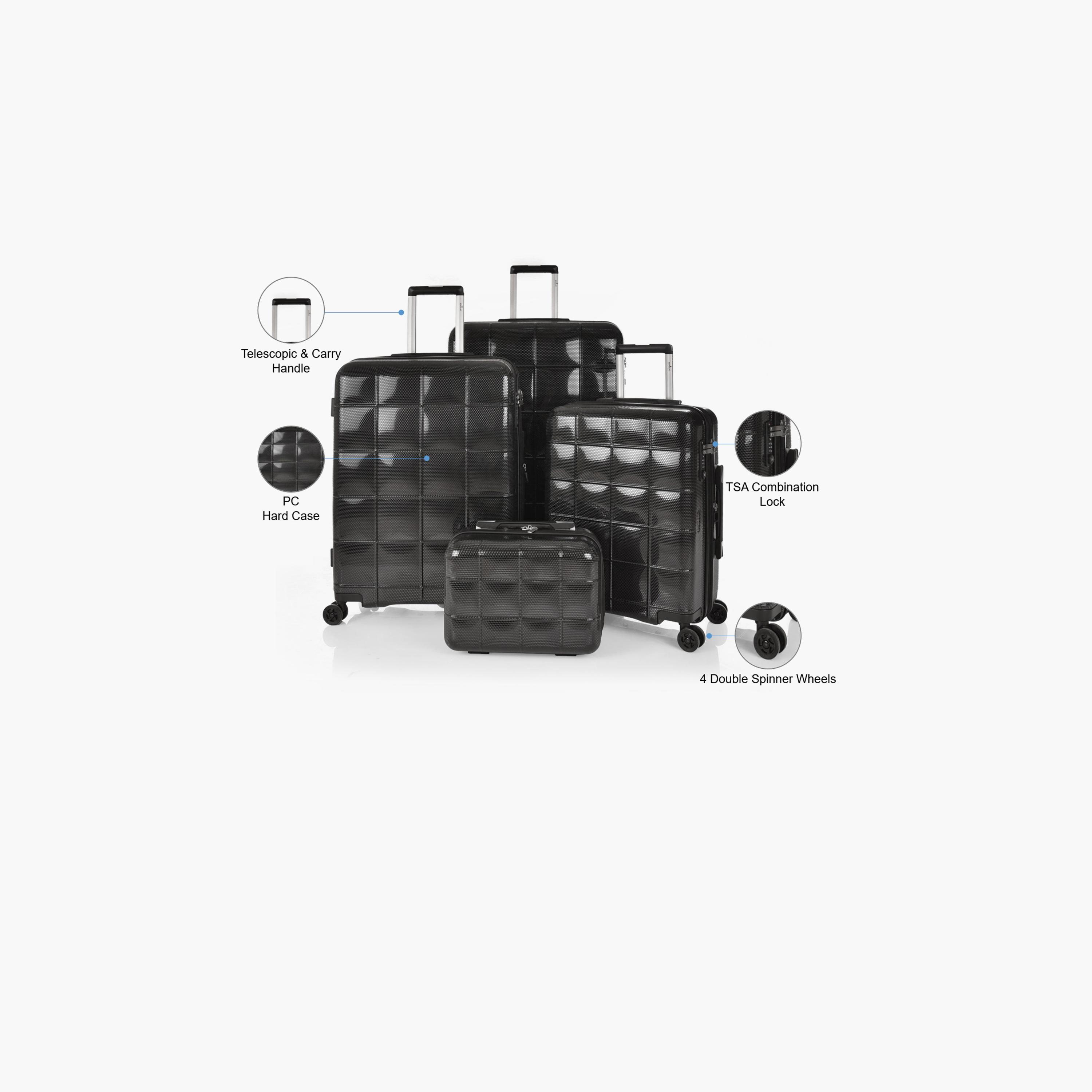 Echolac Set of 4 Polycarbonate with ABS Hard Sided 4-Wheeler Spinner Trolley Bag with TSA Lock | PC185SA-4P-travel-luggagesandbags-luggage-image-2