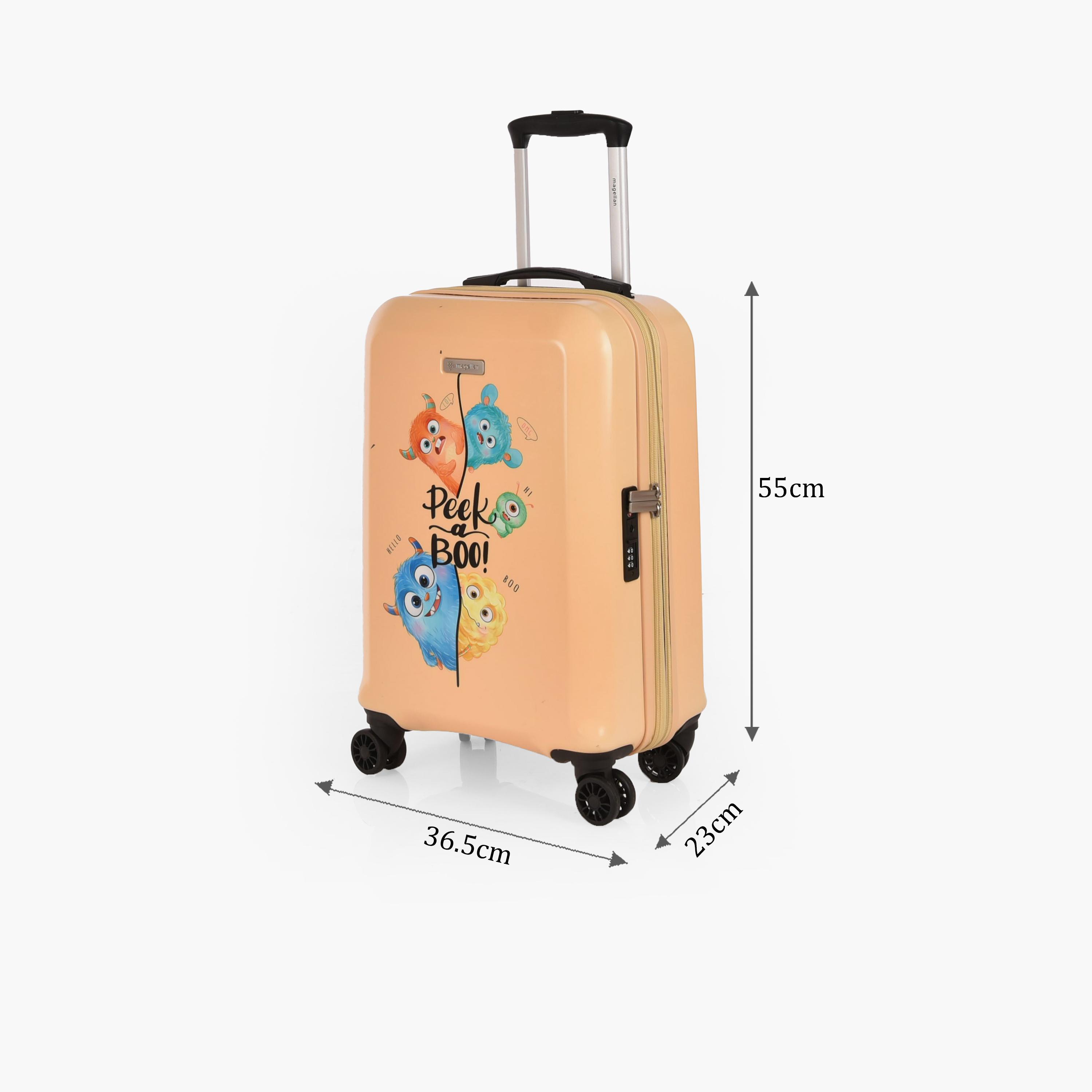 Magellan 55 CM Small Cabin Polycarbonate with ABS Hard Sided 4-Wheeler Spinner Trolley Bag with TSA Lock | 2314-20 Peek Boo-travel-kidstrolleyandbags-image-2