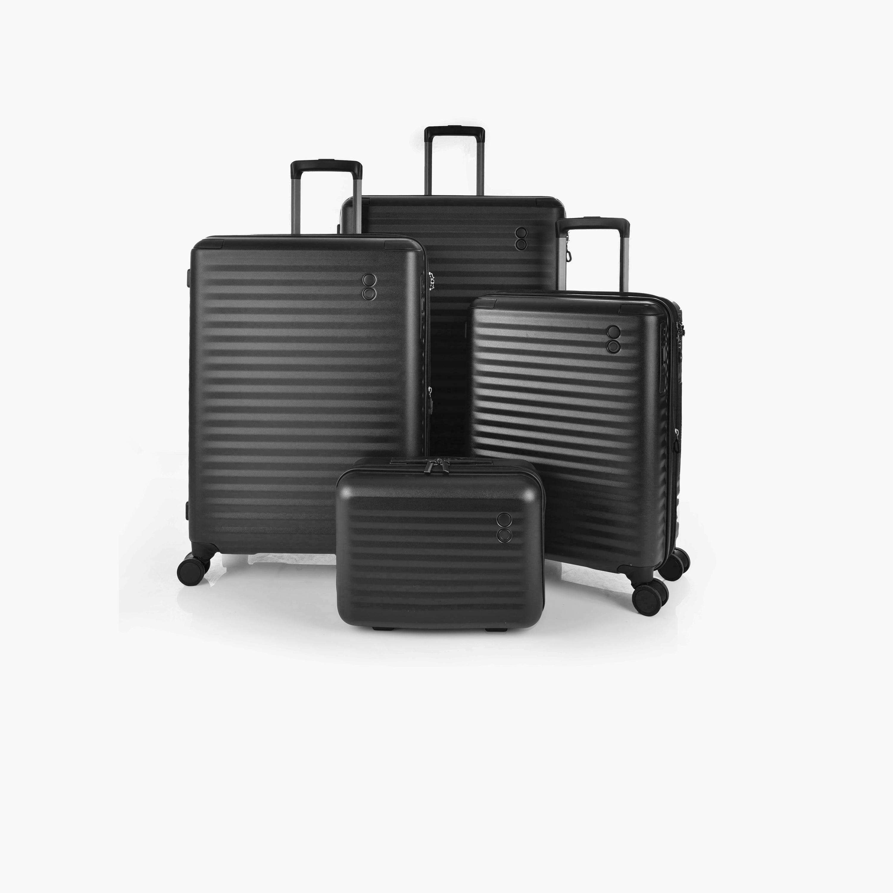 Echolac Set of 4 Polycarbonate with ABS Hard Sided 4-Wheeler Spinner Trolley Bag with TSA Lock | PC183XA-4P-travel-luggagesandbags-luggage-image-1