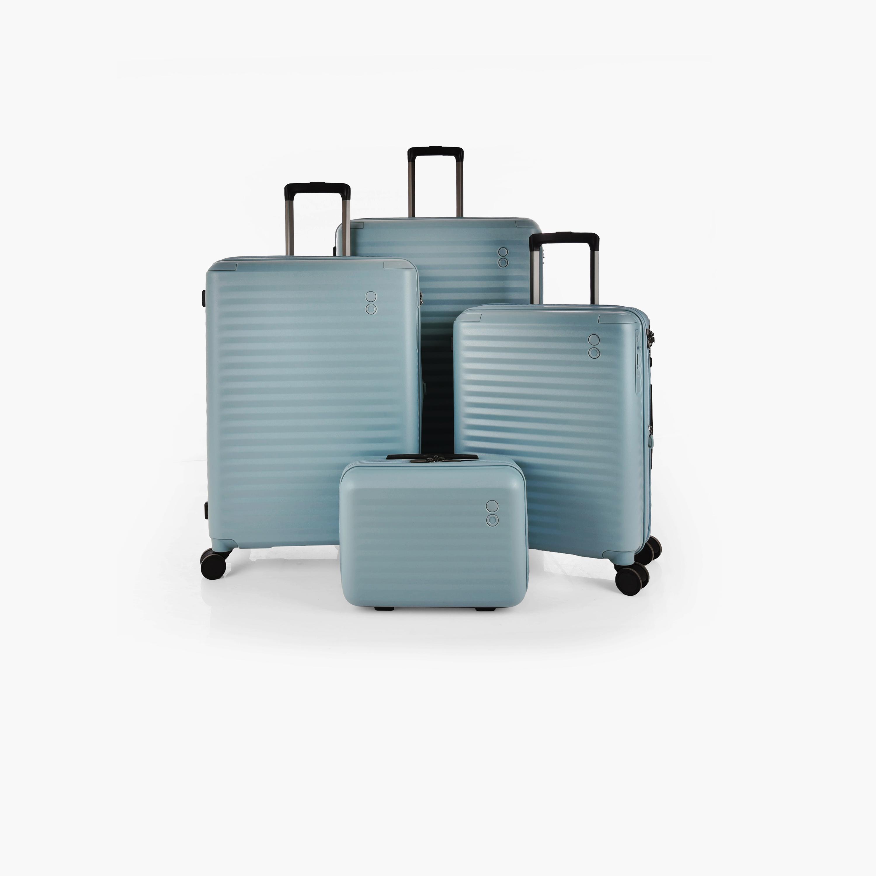 Echolac Set of 4 Polycarbonate with ABS Hard Sided 4-Wheeler Spinner Trolley Bag with TSA Lock | PC183XA-4P-travel-luggagesandbags-luggage-image-1