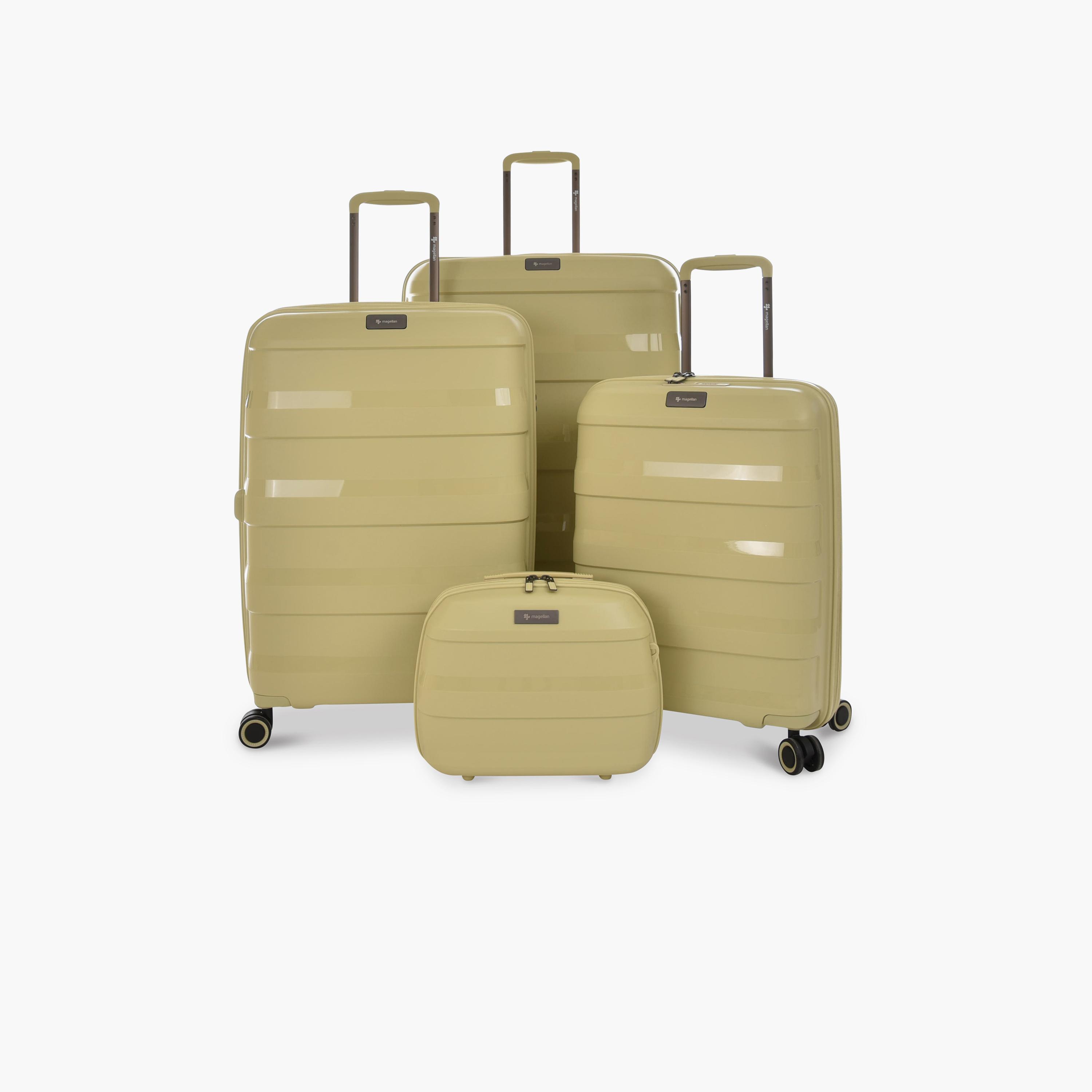 Magellan Set of 4 Polypropylene Hard Sided 4-Wheeler Spinner Trolley Bag with TSA Lock | TO-4P-travel-luggagesandbags-luggage-image-1