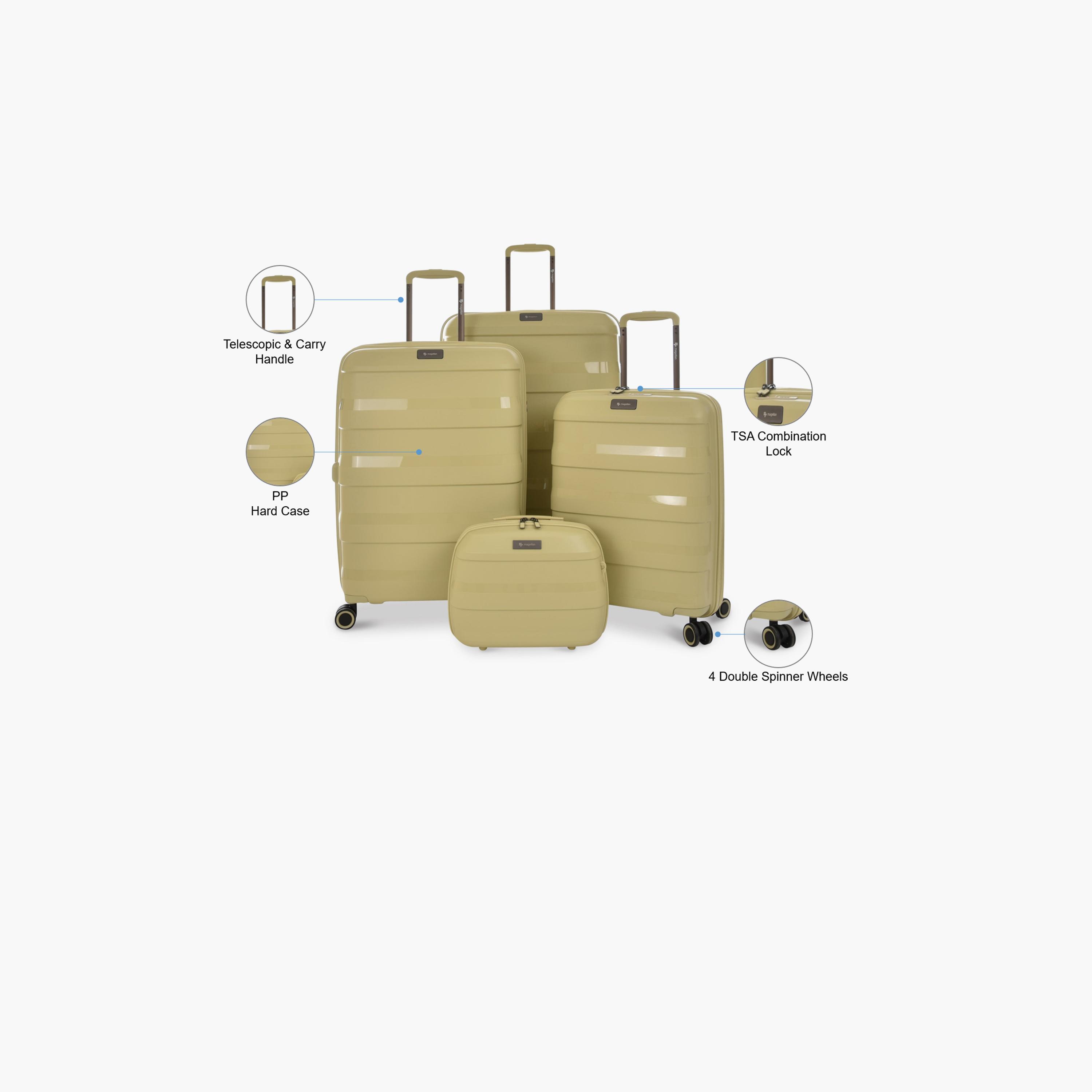 Magellan Set of 4 Polypropylene Hard Sided 4-Wheeler Spinner Trolley Bag with TSA Lock | TO-4P-travel-luggagesandbags-luggage-image-2
