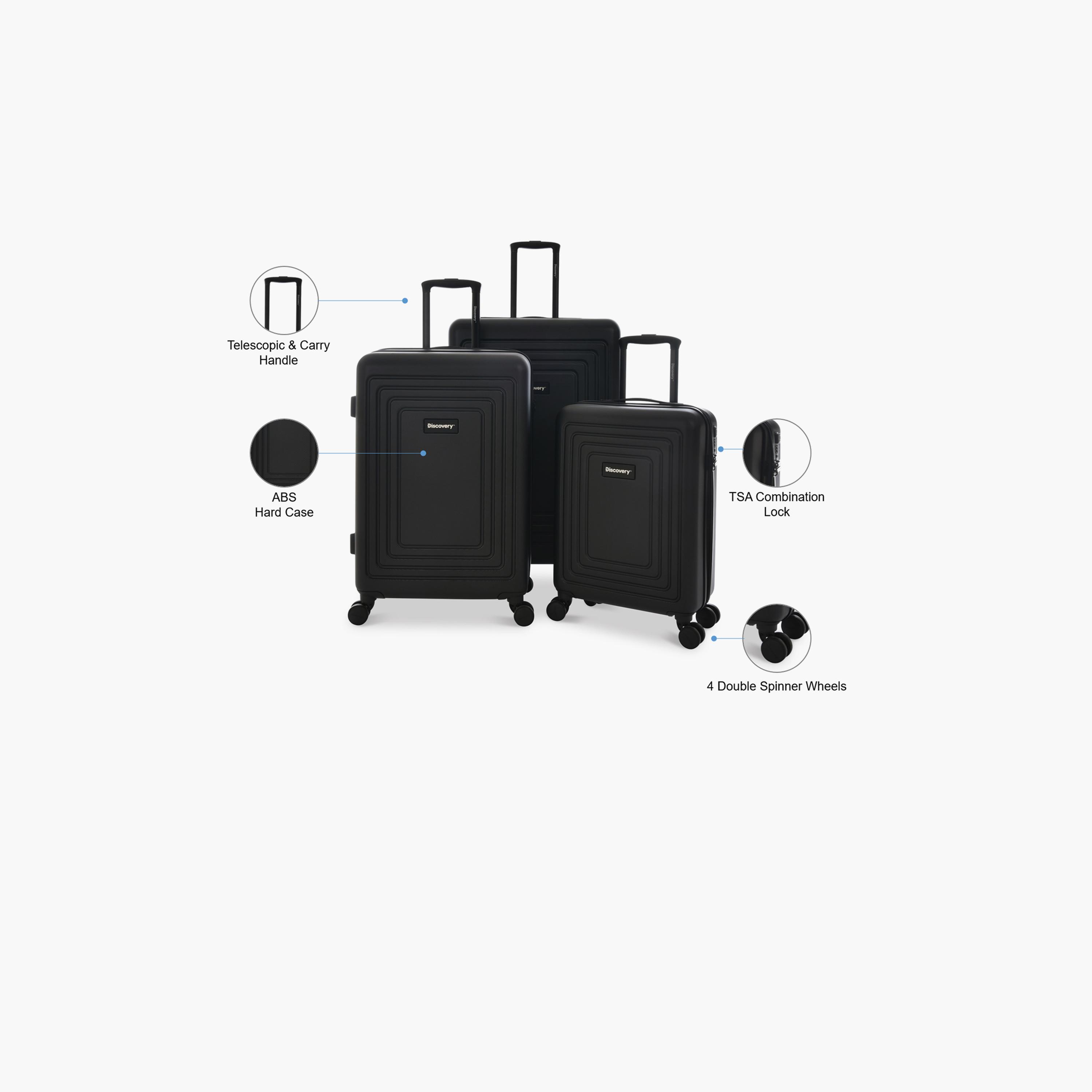 Discovery Set of 3 ABS Hard Sided 4-Wheeler Spinner Trolley Bag with TSA Lock | D024HA-3P-travel-luggagesandbags-luggage-image-2