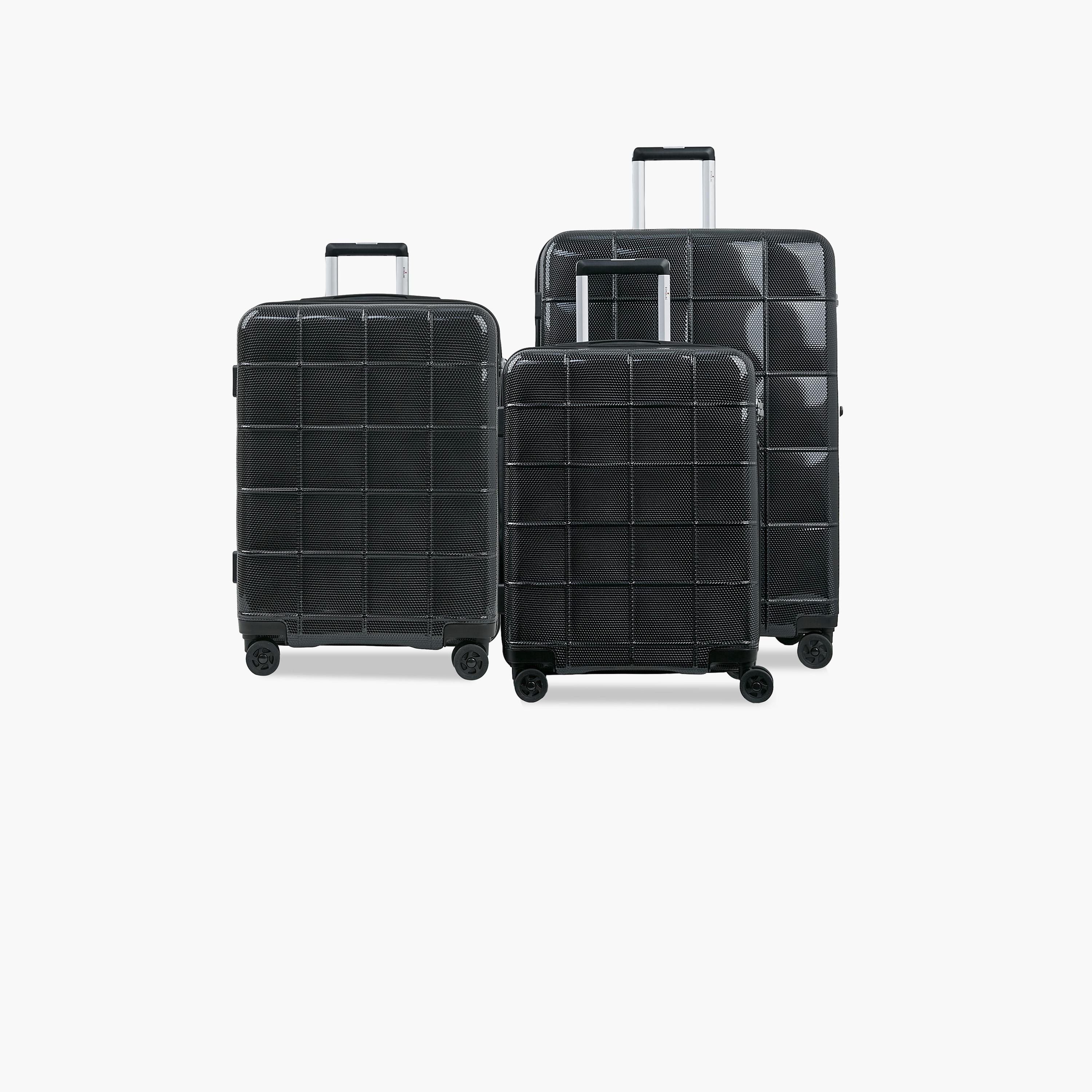 Echolac Set of 3 Polycarbonate with ABS Hard Sided 4-Wheeler Spinner Trolley Bag with TSA Lock | PC185SA-3P-travel-luggagesandbags-luggage-image-4