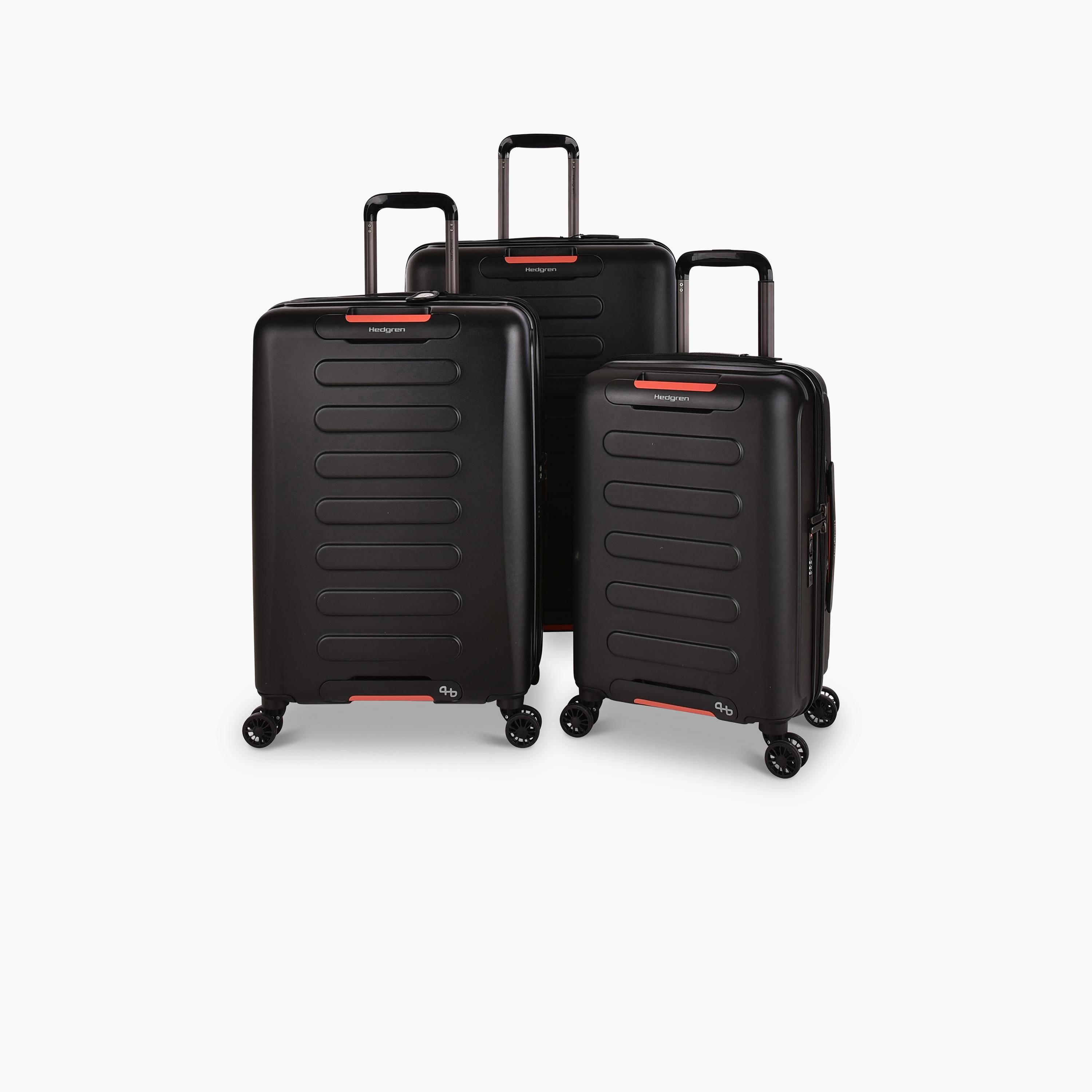 Hedgren Set of 3 Polycarbonate with ABS Hard Sided 4-Wheeler Spinner Trolley Bag with TSA Lock | HCMBY03N-3P-travel-luggagesandbags-luggage-image-1