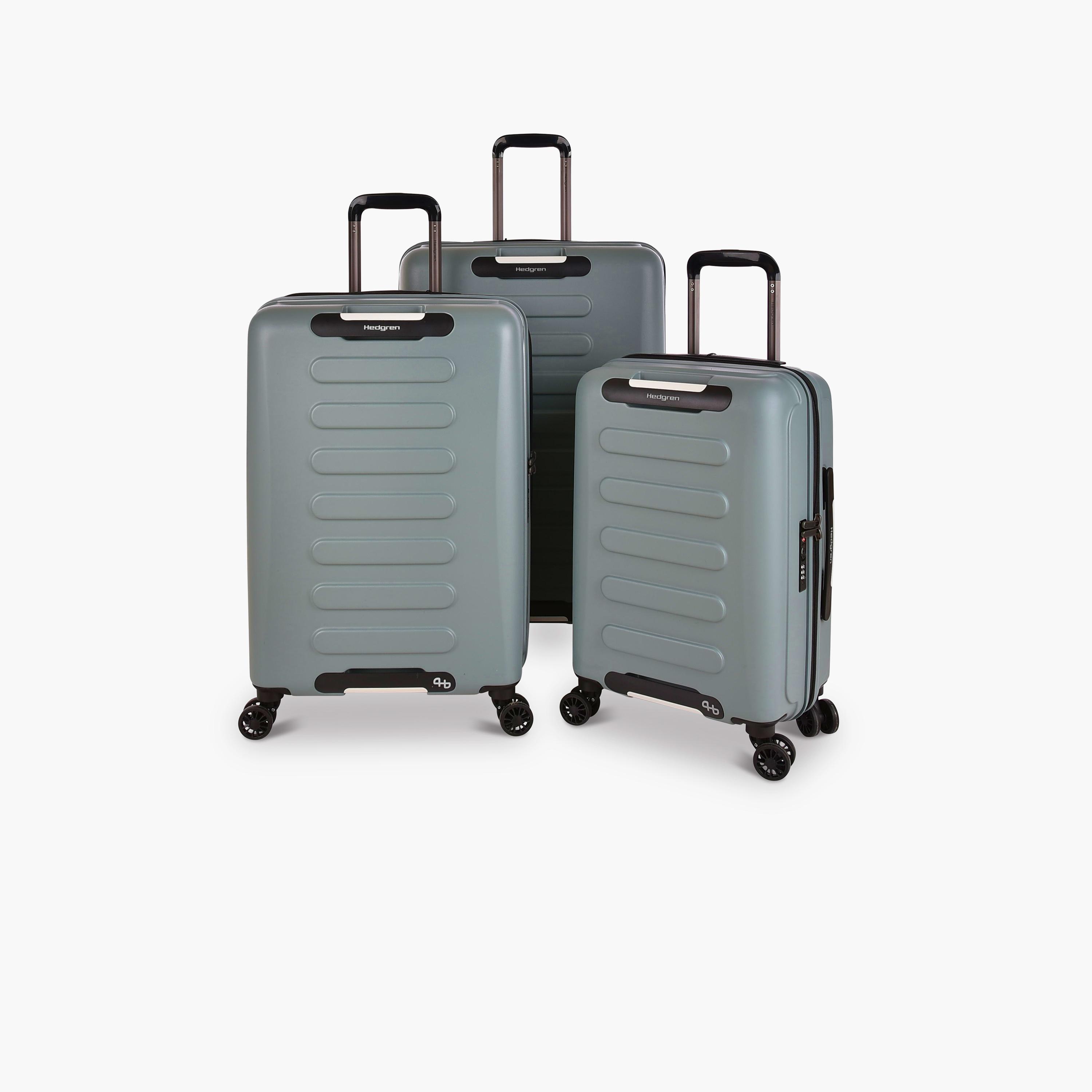Hedgren Set of 3 Polycarbonate with ABS Hard Sided 4-Wheeler Spinner Trolley Bag with TSA Lock | HCMBY03N-3P-travel-luggagesandbags-luggage-image-1