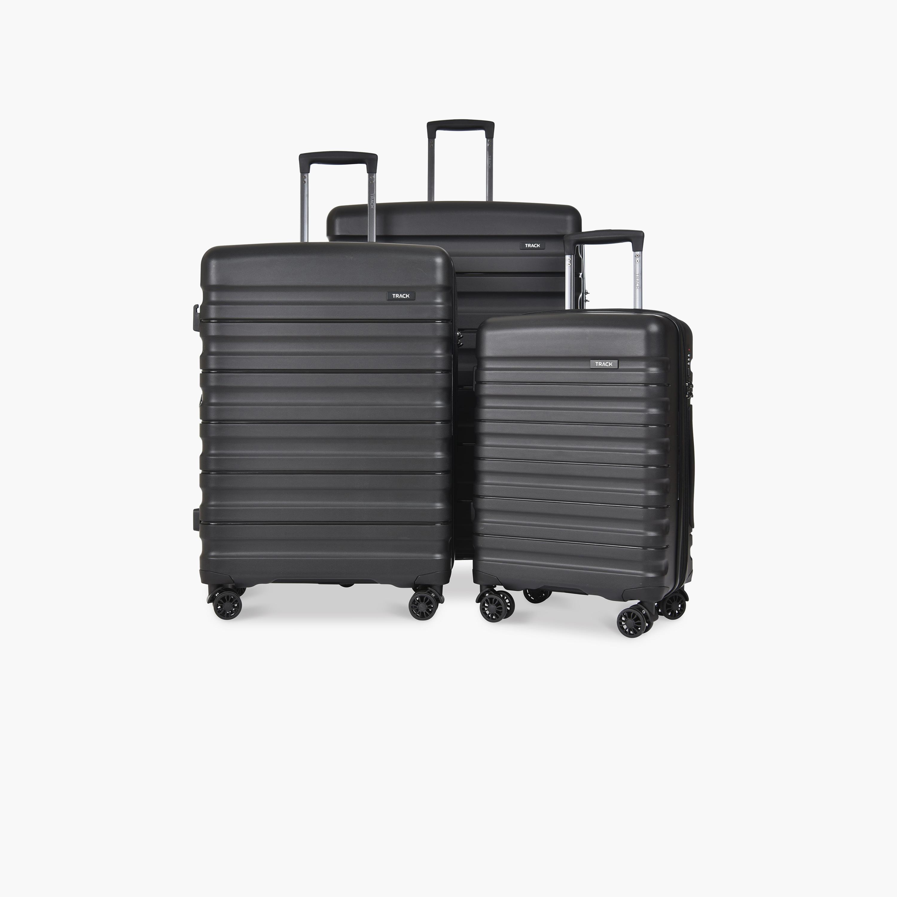 Track Set of 3 Polypropylene Hard Sided 4-Wheeler Spinner Trolley Bag with TSA Lock | MP024-3P-travel-luggagesandbags-luggage-image-1