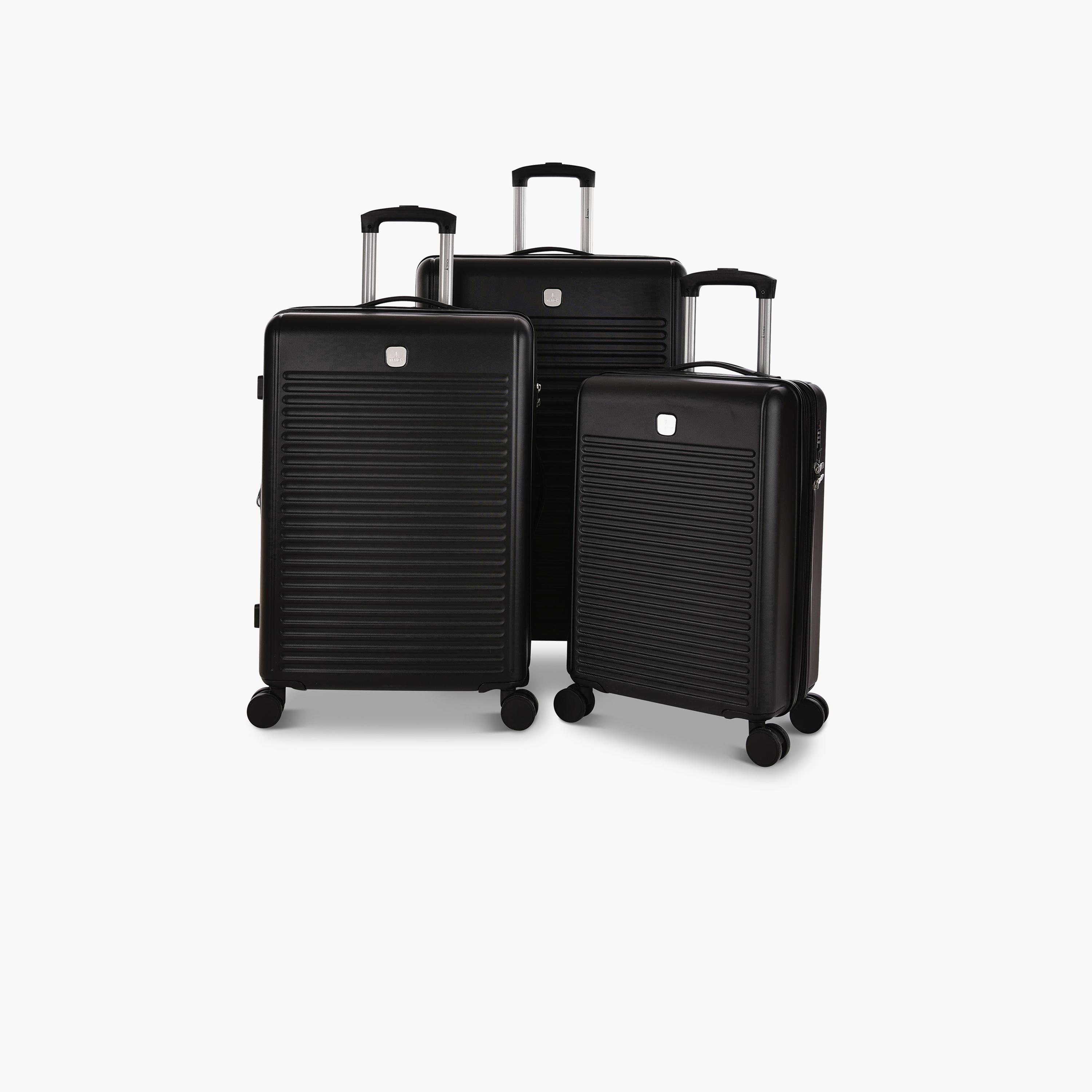 Track Set of 3 ABS Hard Sided 4-Wheeler Spinner Trolley Bag with TSA Lock | AL007-3P-travel-luggagesandbags-luggage-image-1