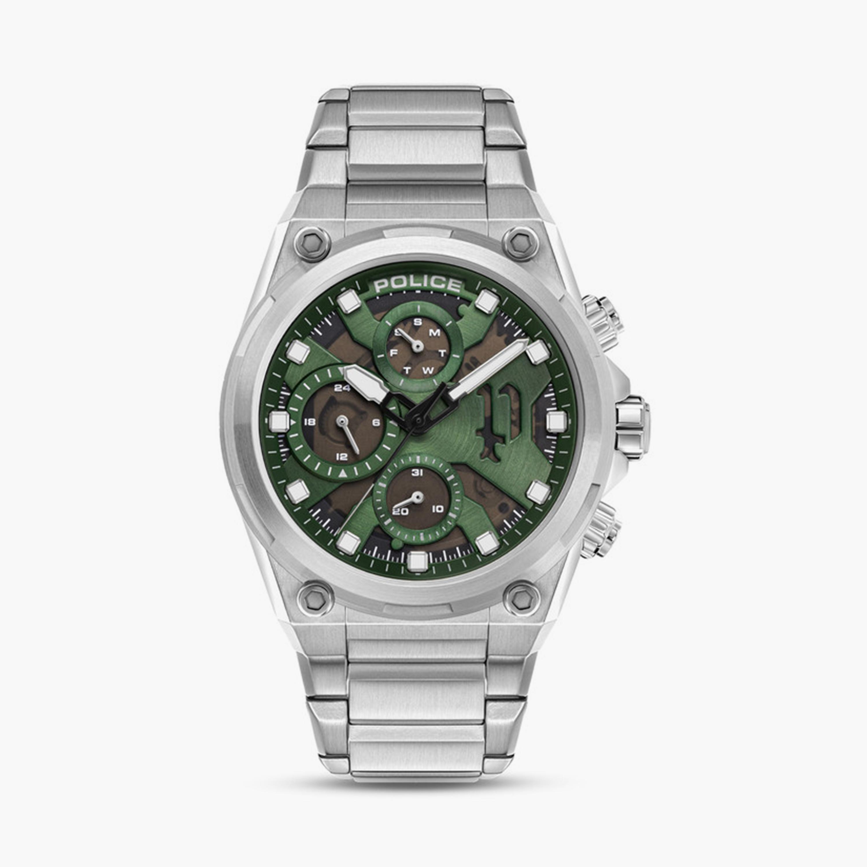 Police Airflow Men's 43MM Silver Chronograph Stainless Steel Strap Watch | PEWGK2239104-men-watchesandjewellery-watches-image-1