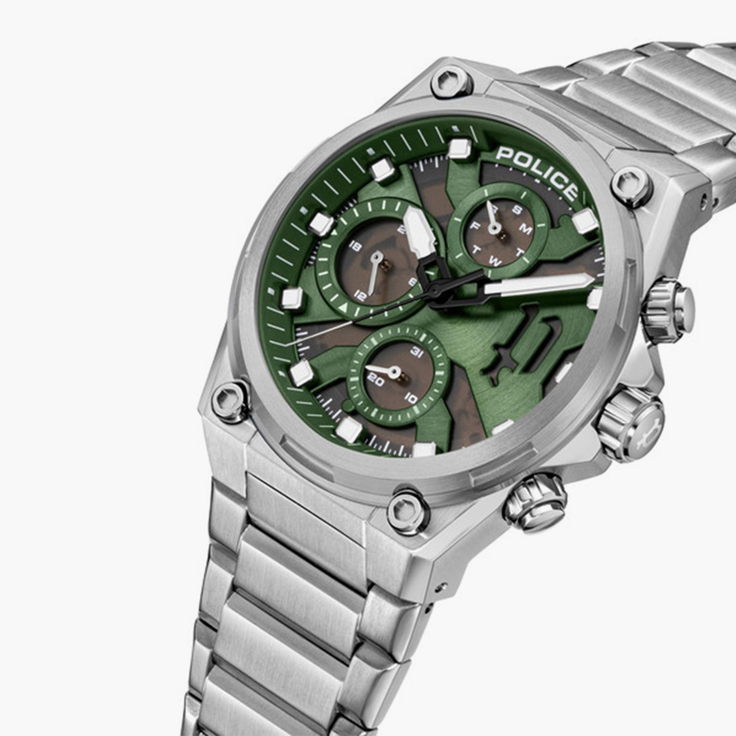 Police Airflow Men's 43MM Silver Chronograph Stainless Steel Strap Watch | PEWGK2239104-men-watchesandjewellery-watches-image-2