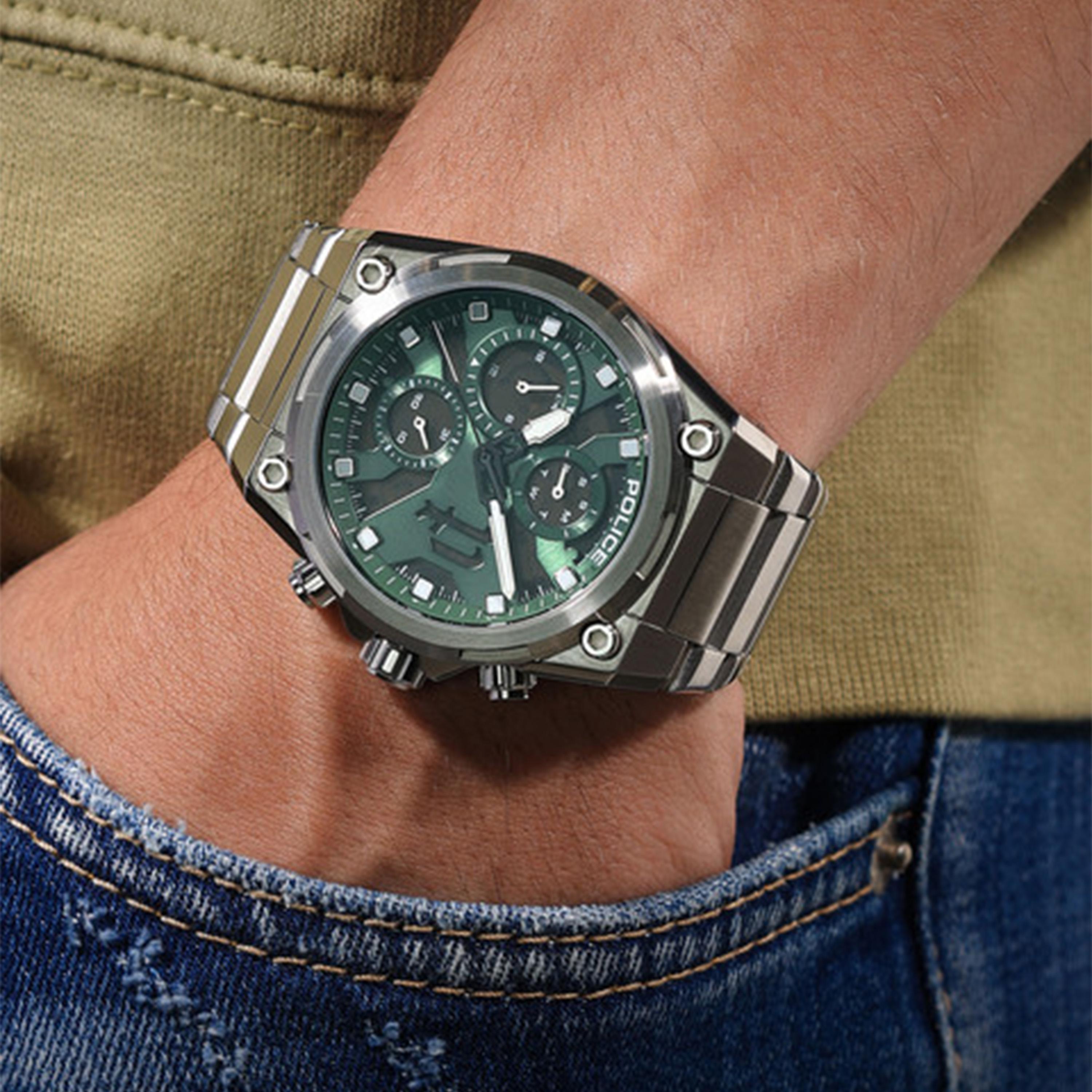 Police Airflow Men's 43MM Silver Chronograph Stainless Steel Strap Watch | PEWGK2239104-men-watchesandjewellery-watches-image-5