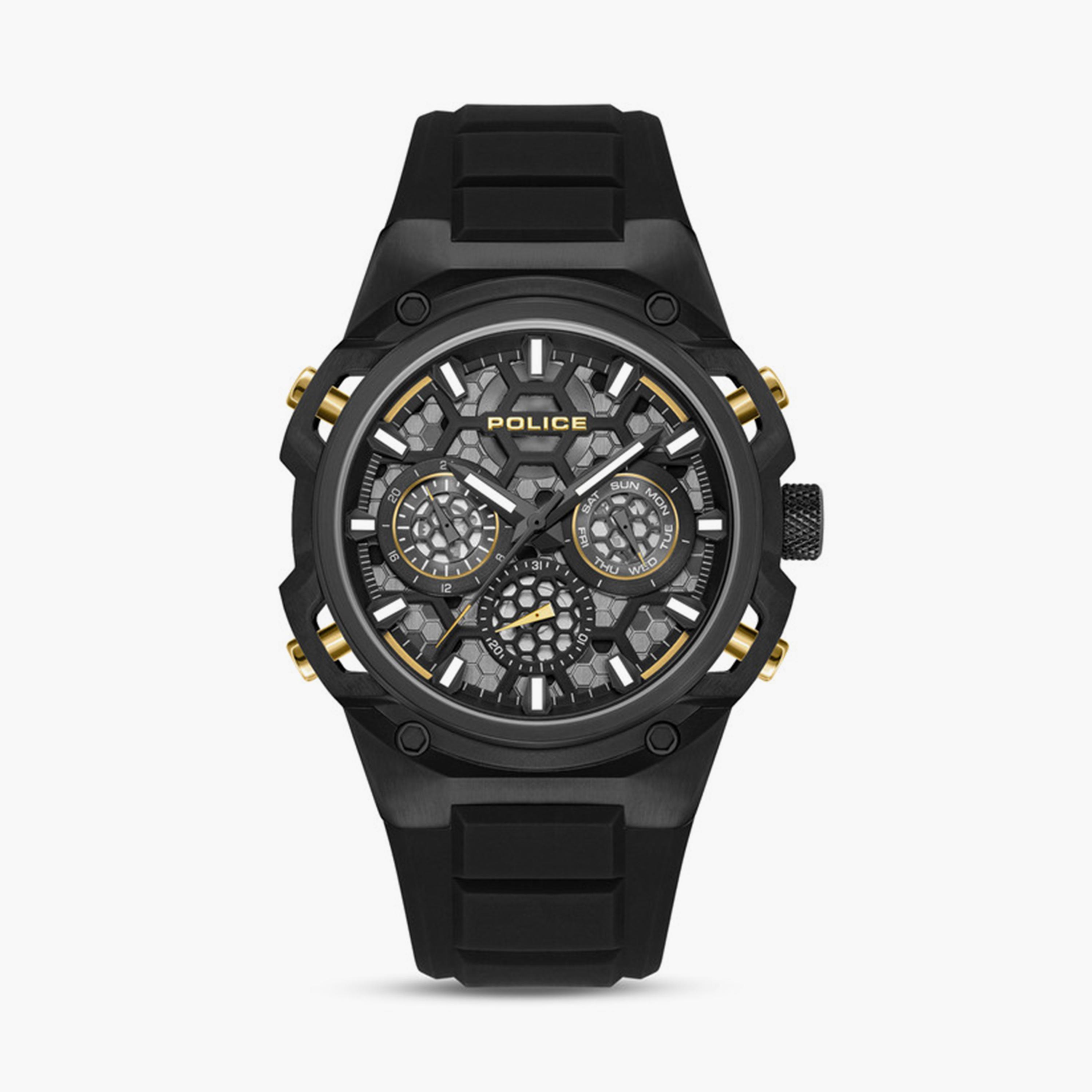 Police Challenger Men's 46MM Black Chronograph Silicone Strap Watch | PEWGQ0071901-men-watchesandjewellery-watches-image-1