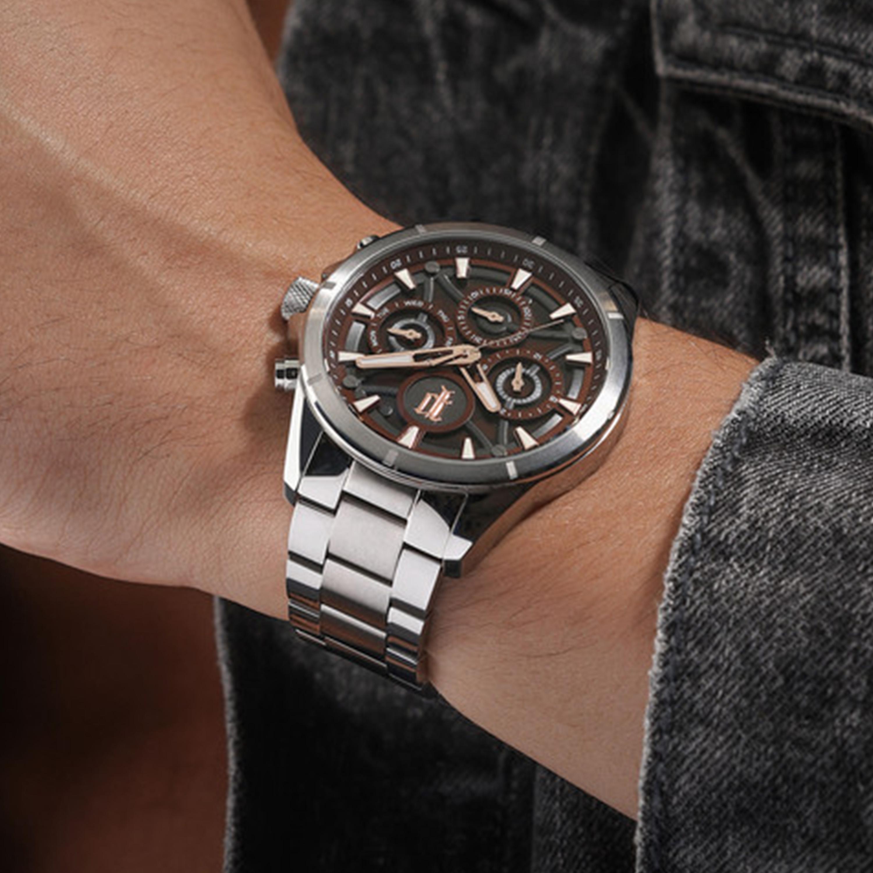 بوليس- ساعة رجالية كرونوغراف سوار ستانلس ستيل 53مم لون فضي | PEWJK2227812-men-watchesandjewellery-watches-image-3