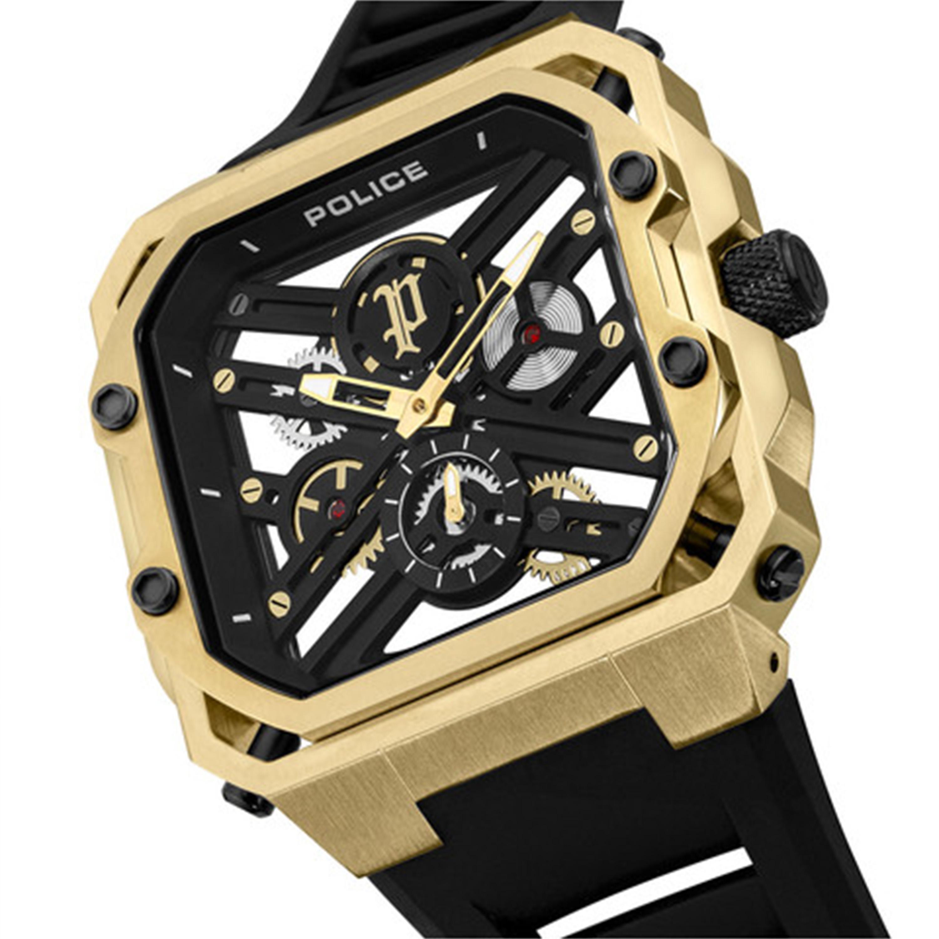 بوليس- ساعة رجالية كرونوغراف سوار سيليكون 45مم لون أسود | PEWGM0072003-men-watchesandjewellery-watches-image-4