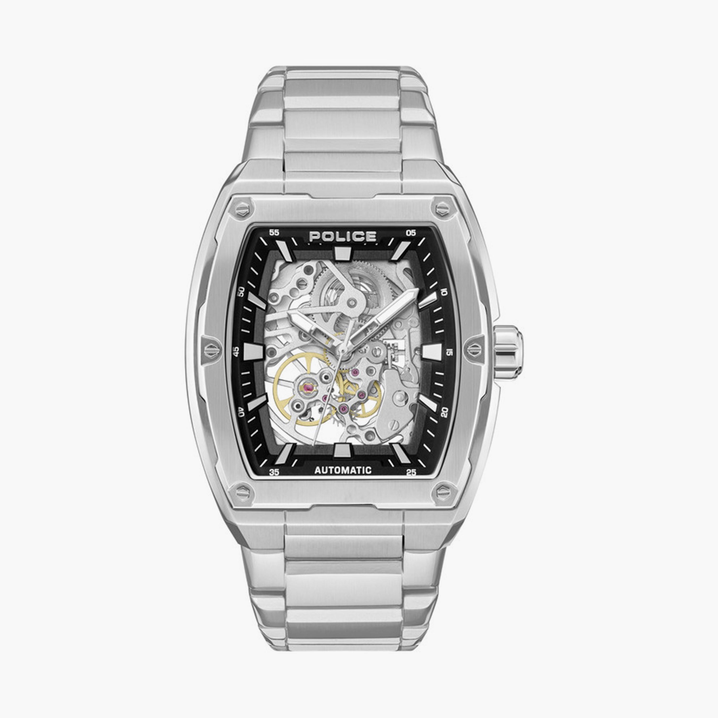 Shop Police Skeletor Men's 51MM Silver Automatic Stainless Steel Strap  Watch PEWJL0072202 Online Centrepoint UAE