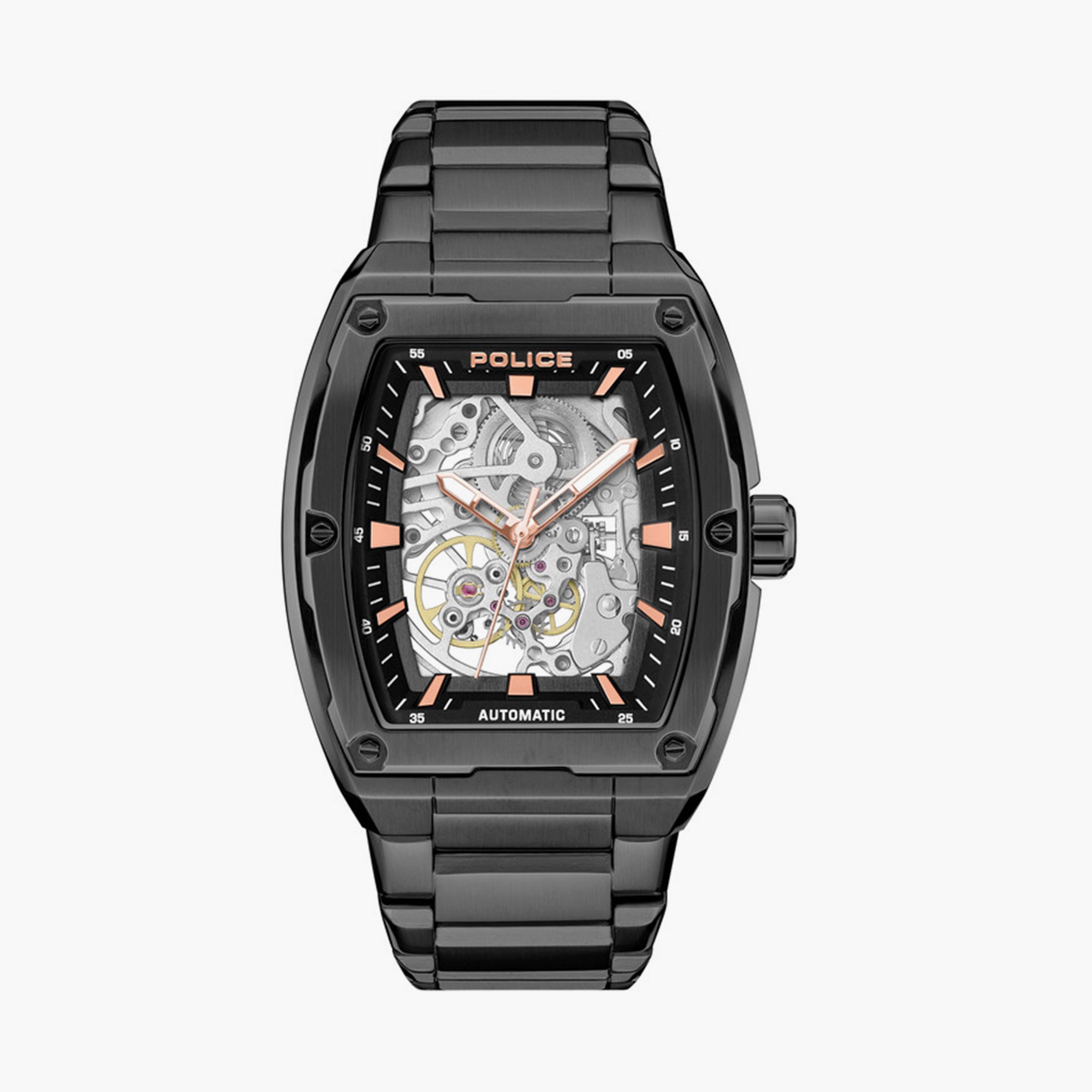 Police Skeletor Men's 51MM Black Automatic Stainless Steel Strap Watch | PEWJL0072201-men-watchesandjewellery-watches-image-1