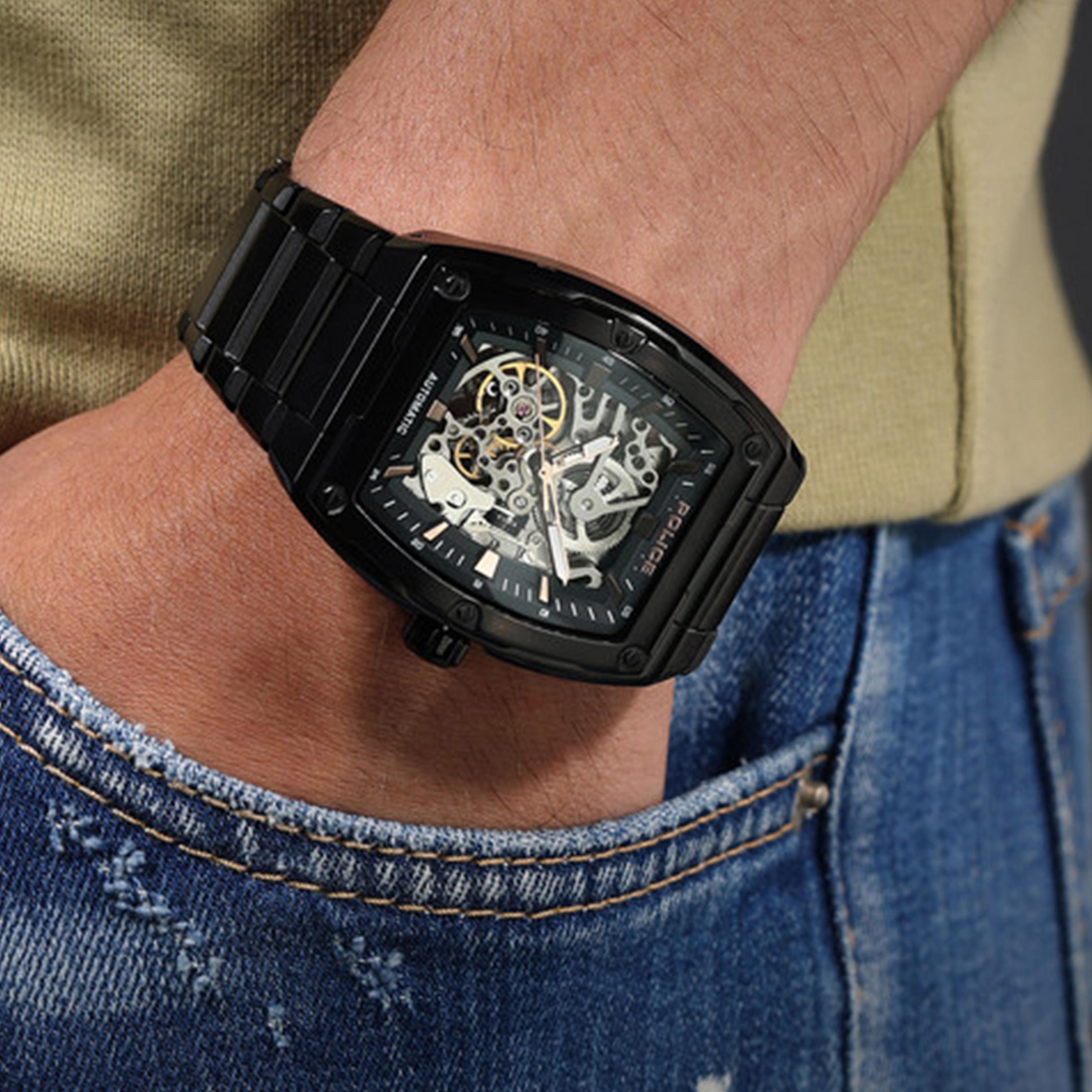 Police Skeletor Men's 51MM Black Automatic Stainless Steel Strap Watch | PEWJL0072201-men-watchesandjewellery-watches-image-5