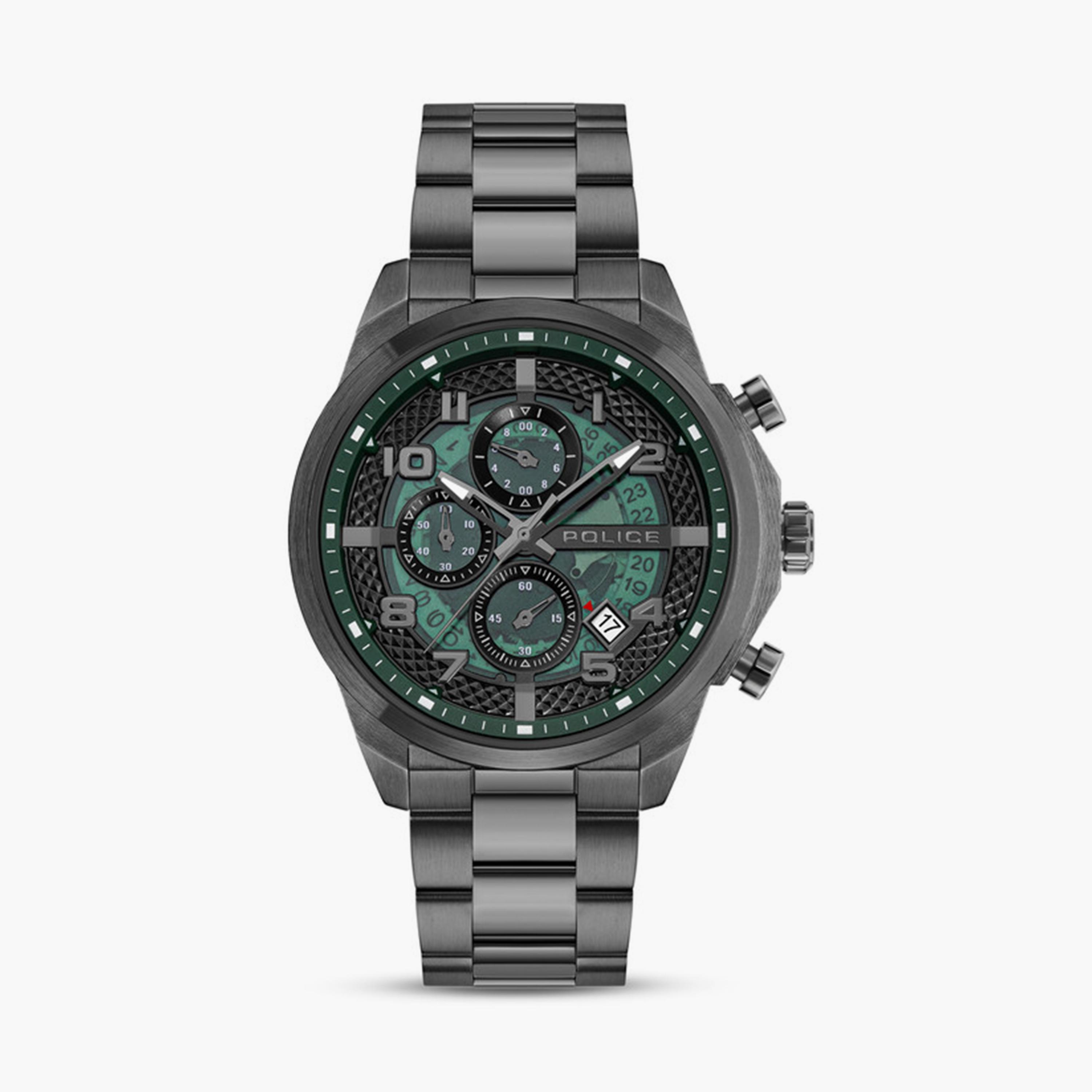 بوليس- ساعة رجالية كرونوغراف سوار ستانلس ستيل 50مم لون رمادي | PEWGK0053903-men-watchesandjewellery-watches-image-1