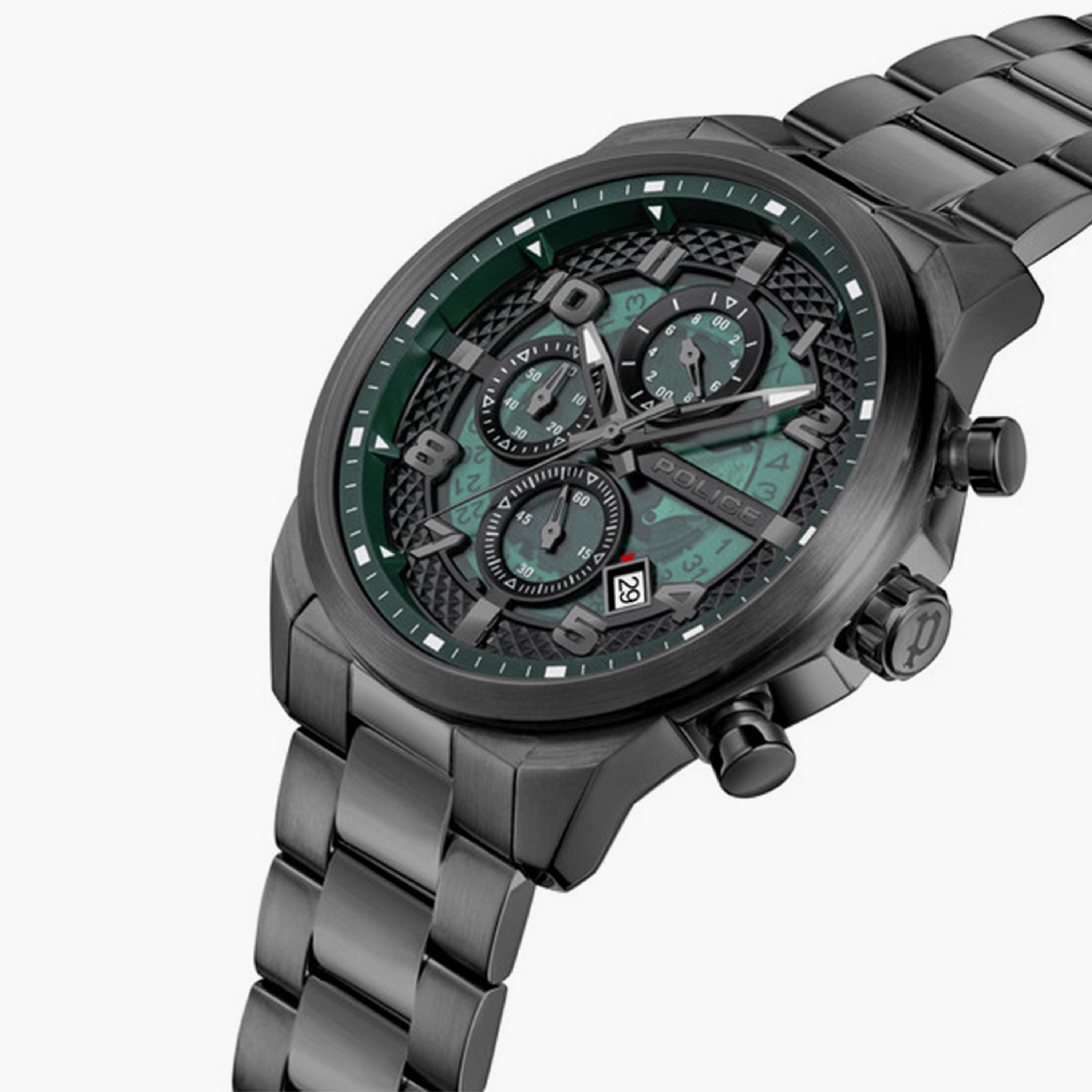 بوليس- ساعة رجالية كرونوغراف سوار ستانلس ستيل 50مم لون رمادي | PEWGK0053903-men-watchesandjewellery-watches-image-2
