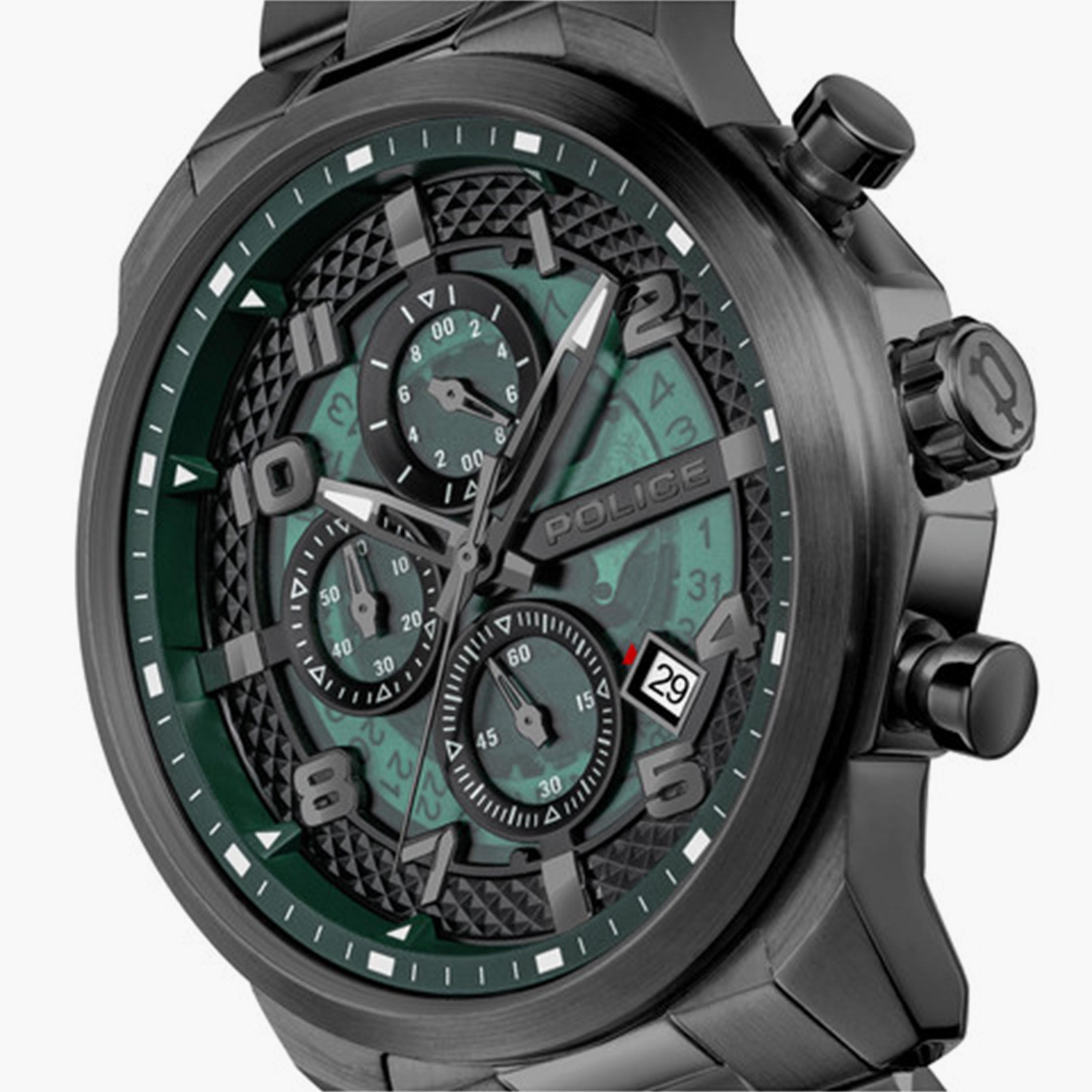 بوليس- ساعة رجالية كرونوغراف سوار ستانلس ستيل 50مم لون رمادي | PEWGK0053903-men-watchesandjewellery-watches-image-4