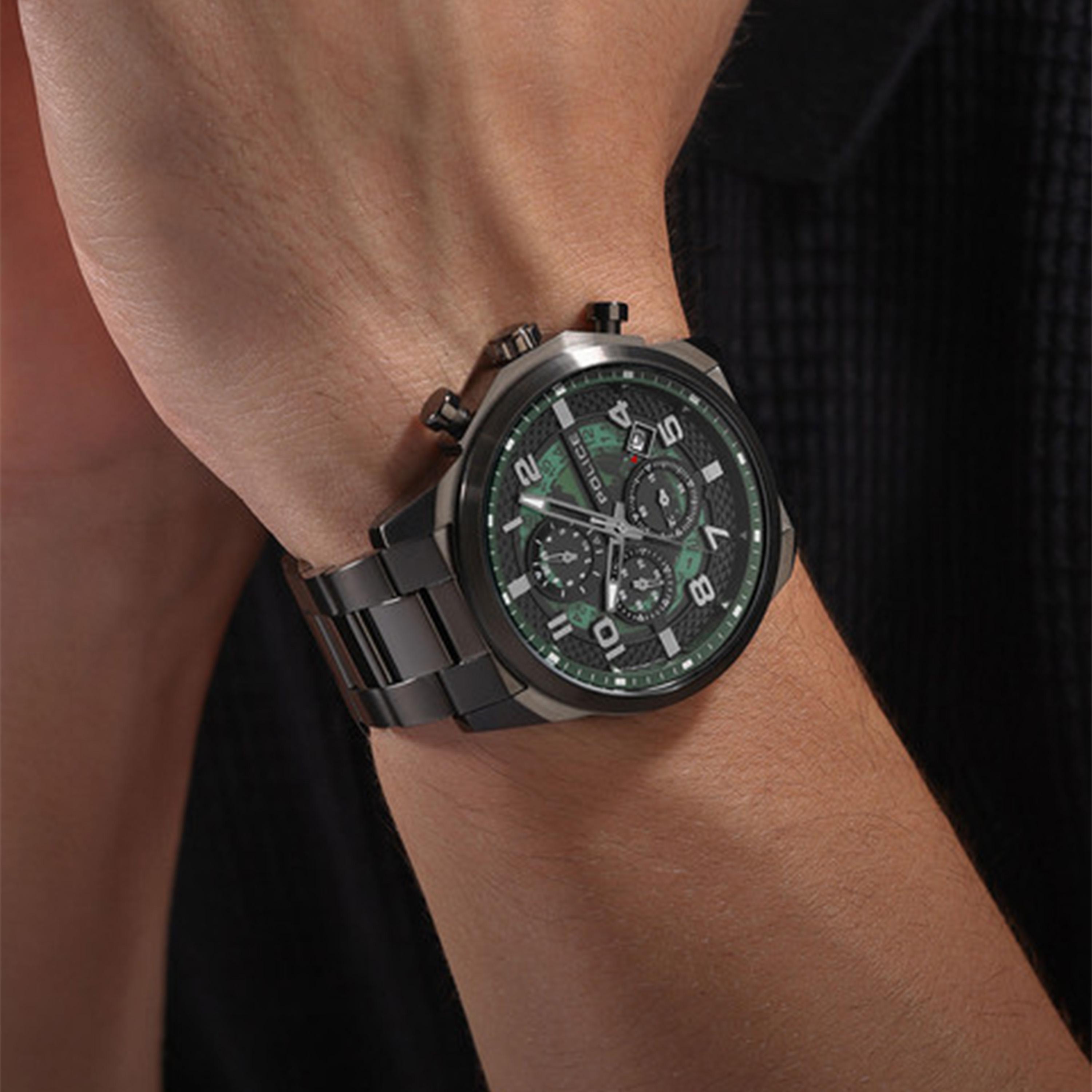 بوليس- ساعة رجالية كرونوغراف سوار ستانلس ستيل 50مم لون رمادي | PEWGK0053903-men-watchesandjewellery-watches-image-5