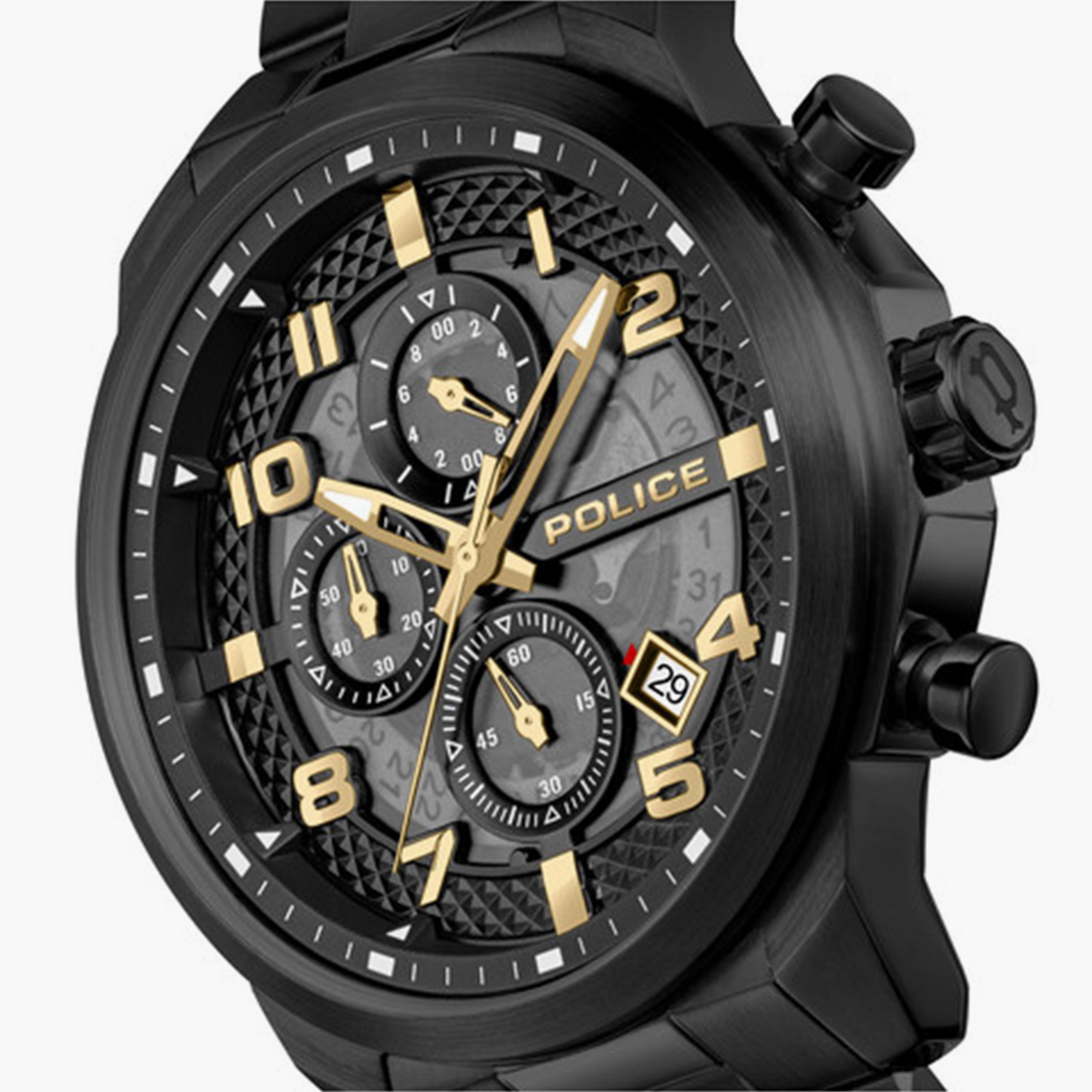 بوليس- ساعة رجالية كرونوغراف سوار ستانلس ستيل 50مم لون أسود | PEWGK0053902-men-watchesandjewellery-watches-image-4