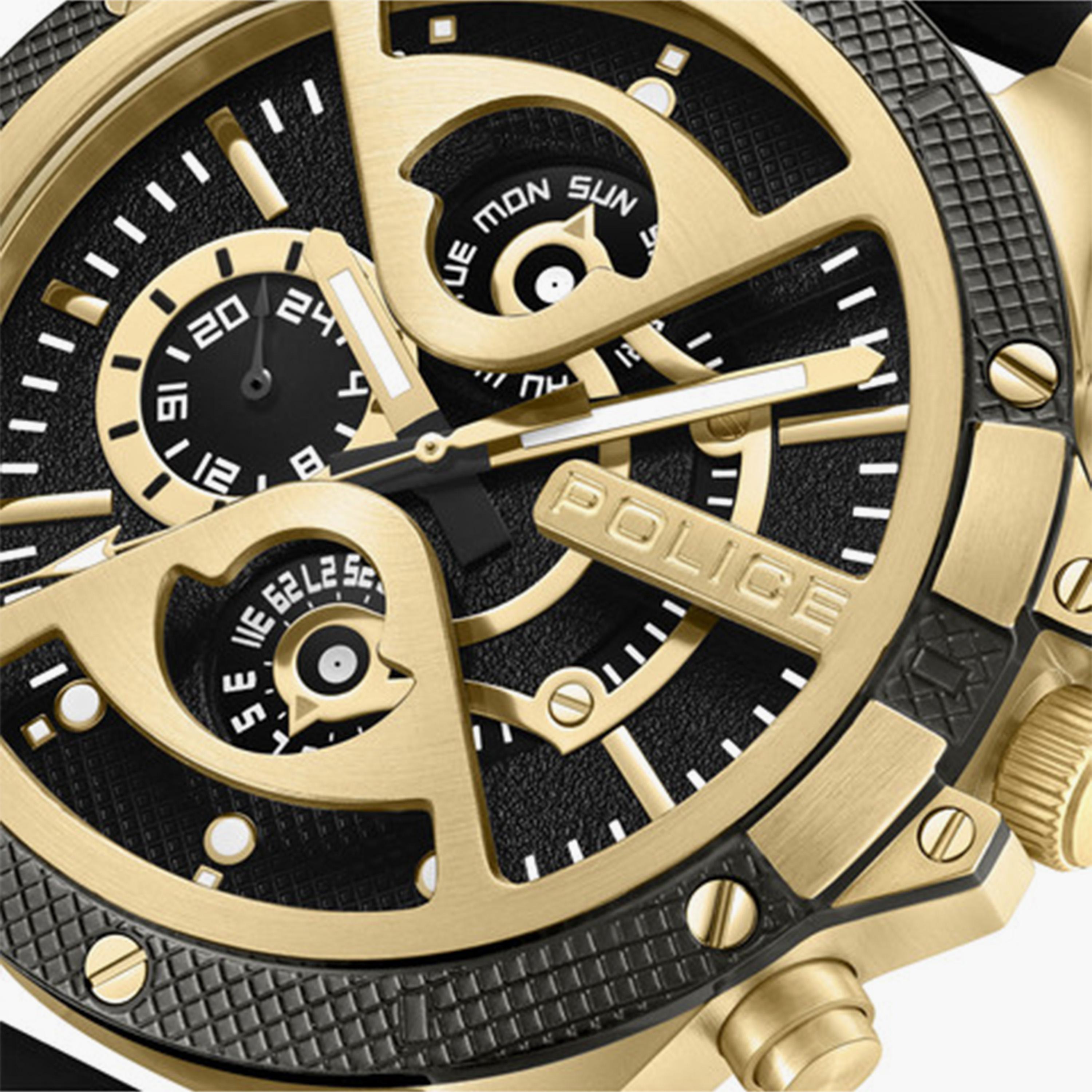 بوليس- ساعة رجالية كرونوغراف سوار سيليكون 54مم لون أسود | PEWJQ2110501-men-watchesandjewellery-watches-image-4