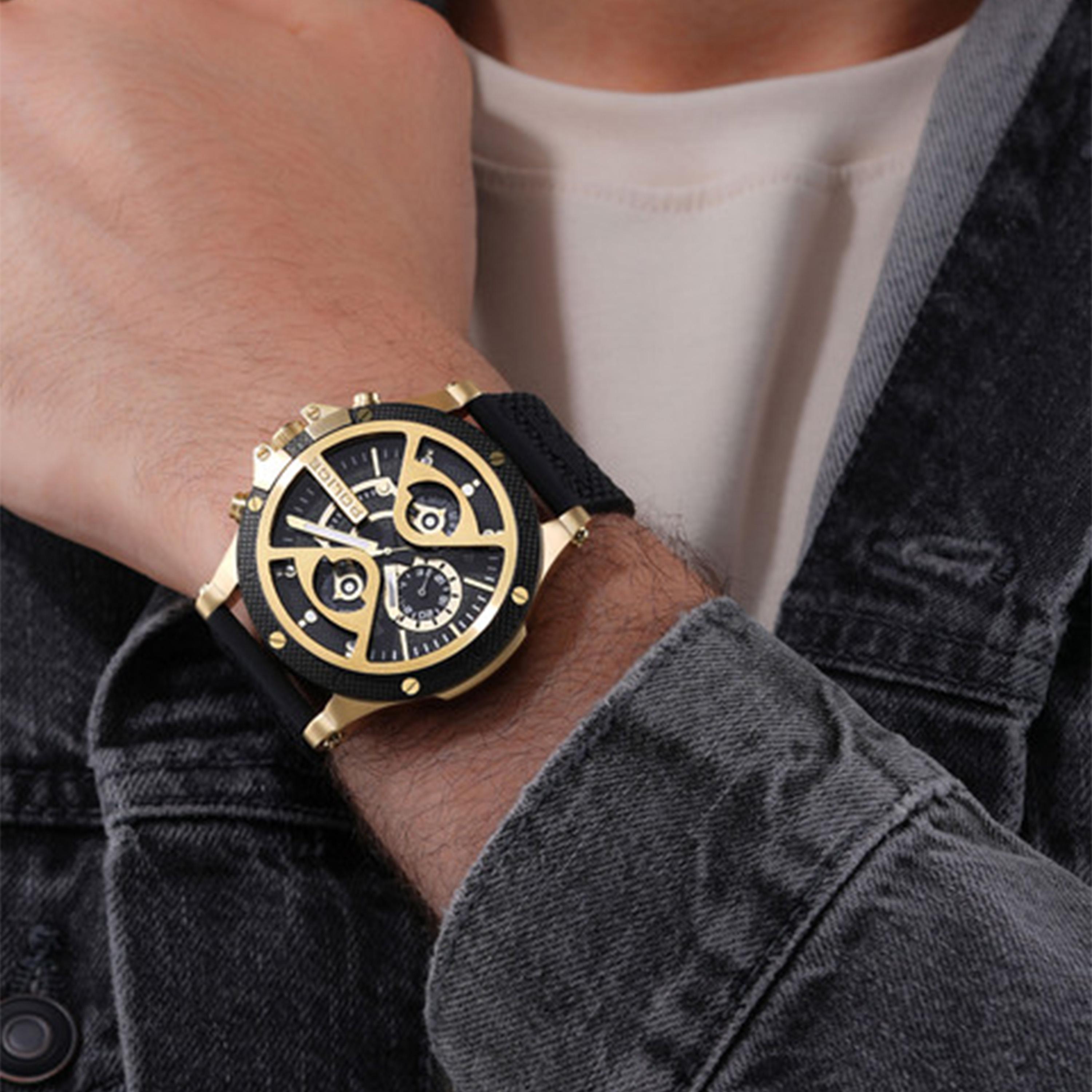 بوليس- ساعة رجالية كرونوغراف سوار سيليكون 54مم لون أسود | PEWJQ2110501-men-watchesandjewellery-watches-image-5