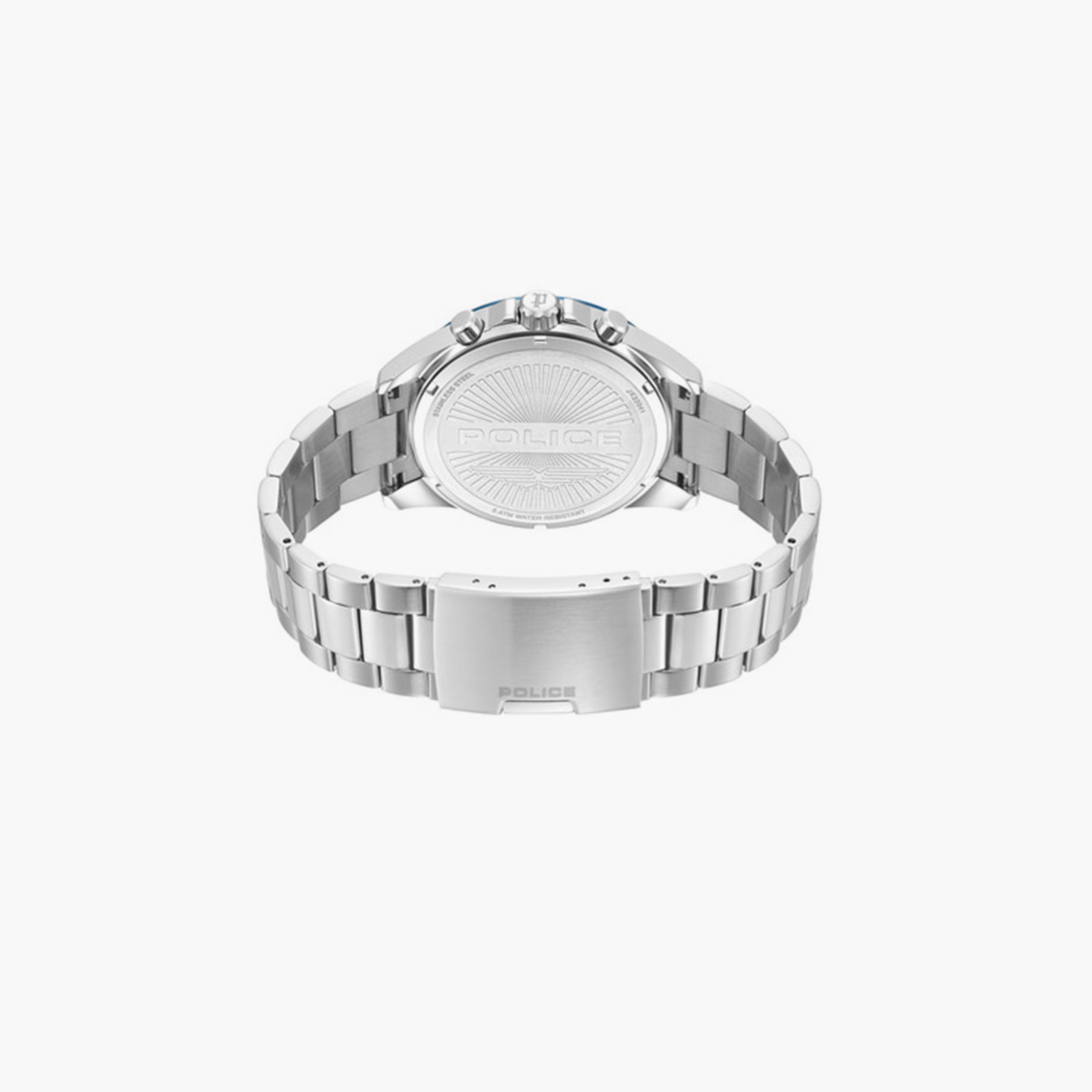 بوليس- ساعة رجالية كرونوغراف سوار ستانلس ستيل 53مم لون أزرق | PEWJK2204109-men-watchesandjewellery-watches-image-3