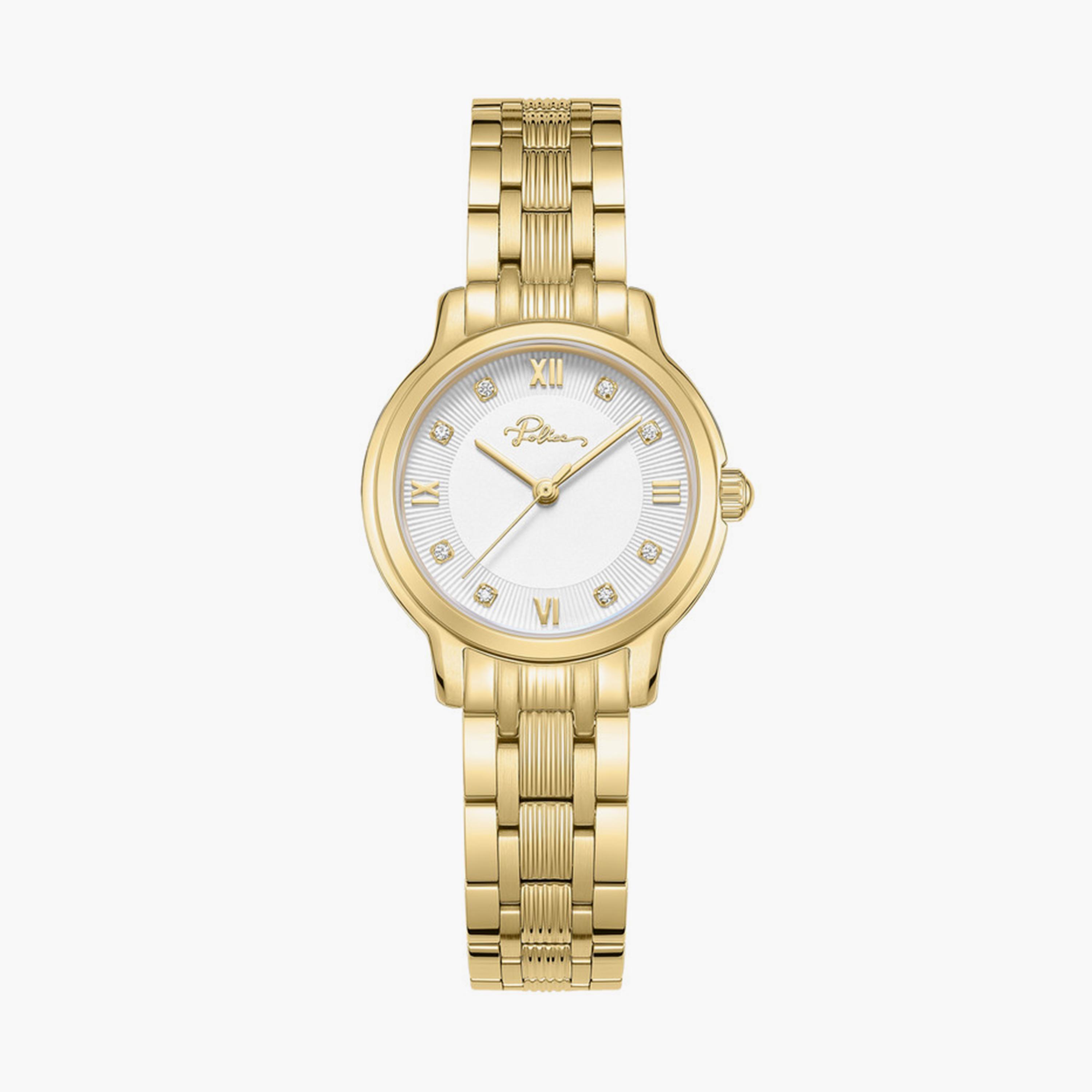 Police Charm Women's 27MM Gold Analog Stainless Steel Strap Watch | PEWLG0076201-women-watchesandjewellery-watches-image-1