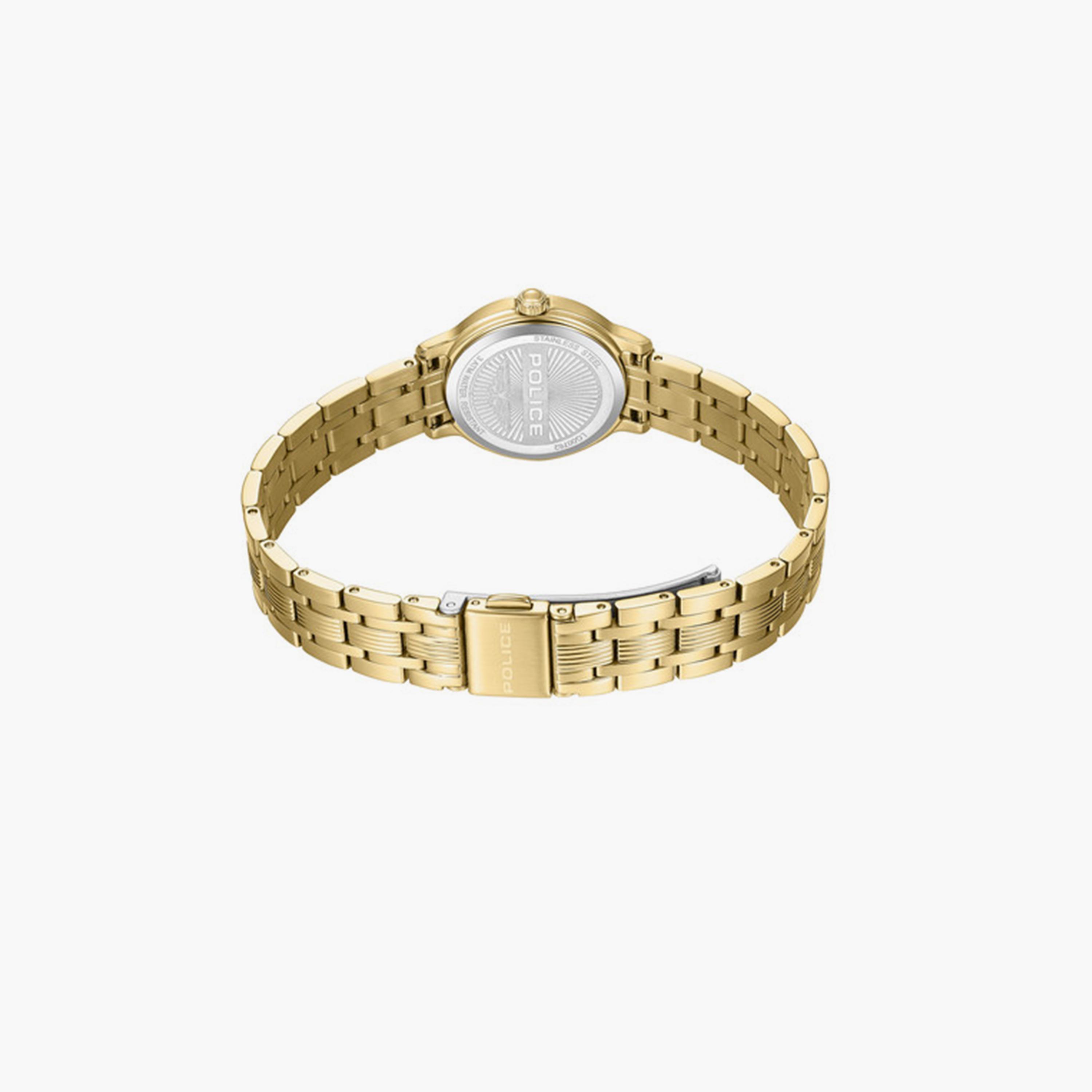 Police Charm Women's 27MM Gold Analog Stainless Steel Strap Watch | PEWLG0076201-women-watchesandjewellery-watches-image-3