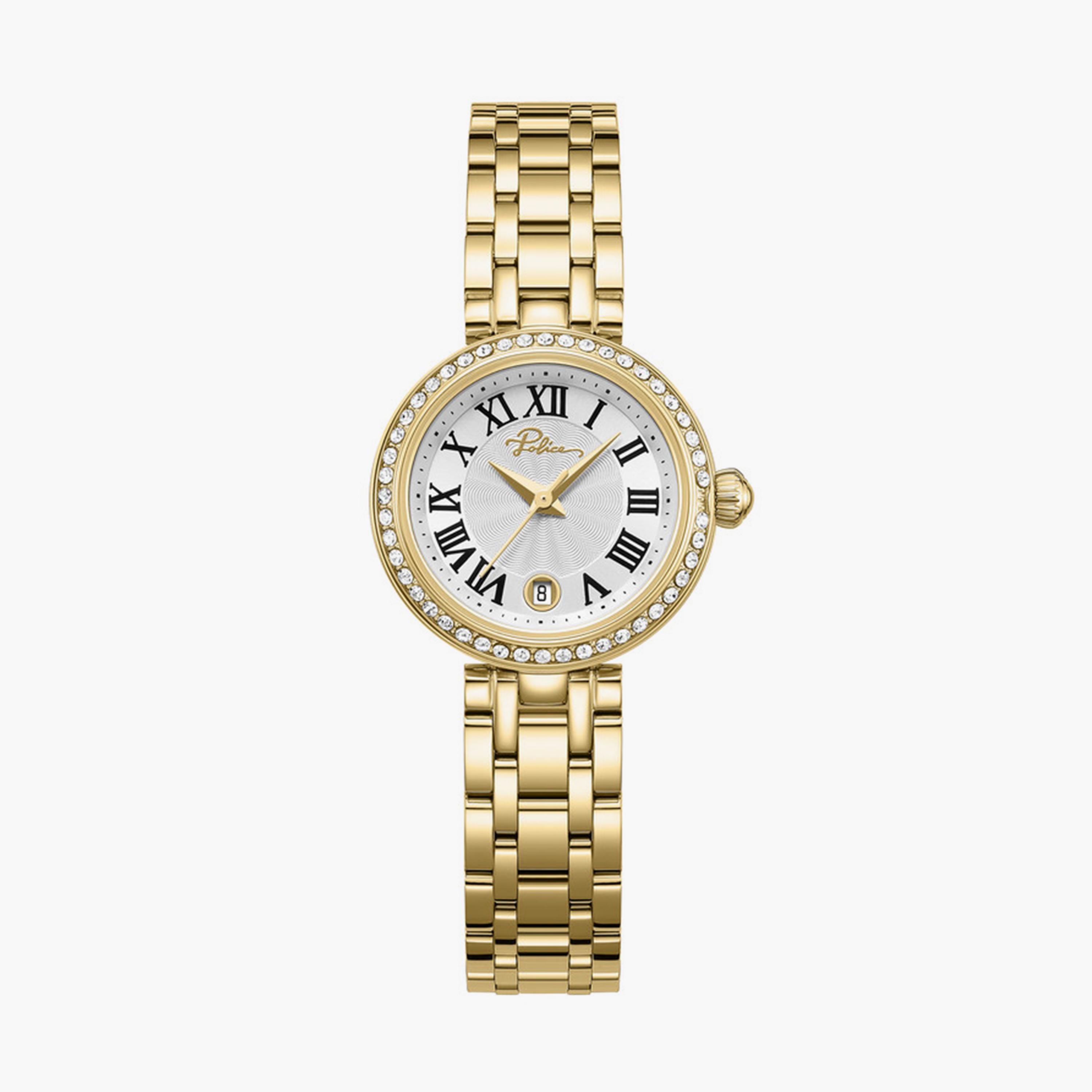Police Denali Women's 26MM Gold Analog Stainless Steel Strap Watch | PEWLG0076101-women-watchesandjewellery-watches-image-1