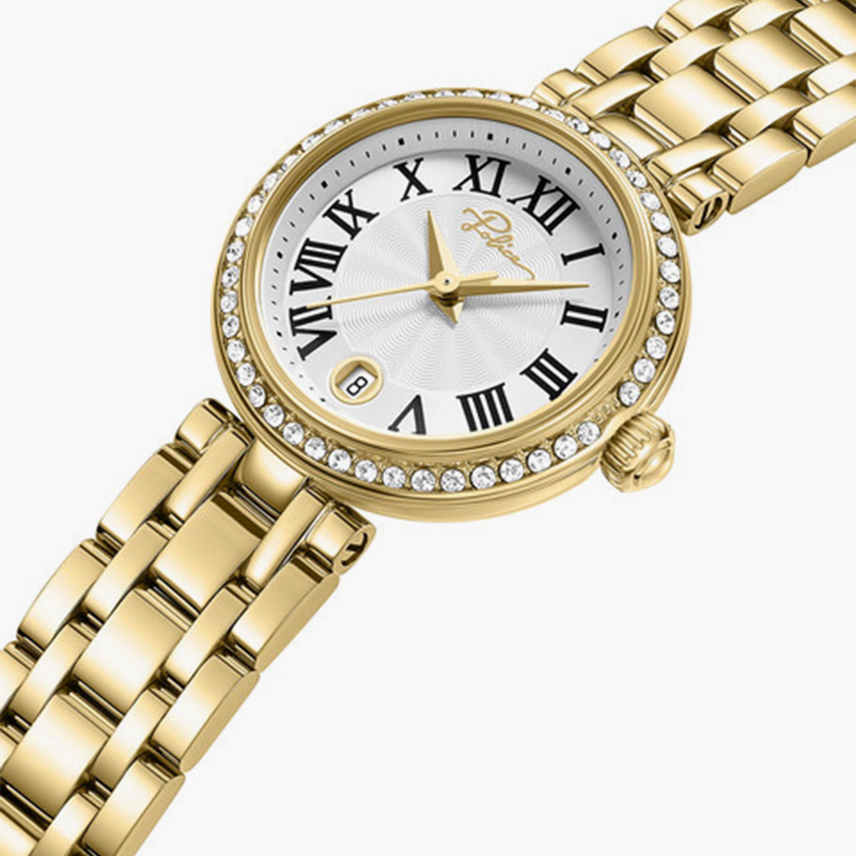 Police Denali Women's 26MM Gold Analog Stainless Steel Strap Watch | PEWLG0076101-women-watchesandjewellery-watches-image-2