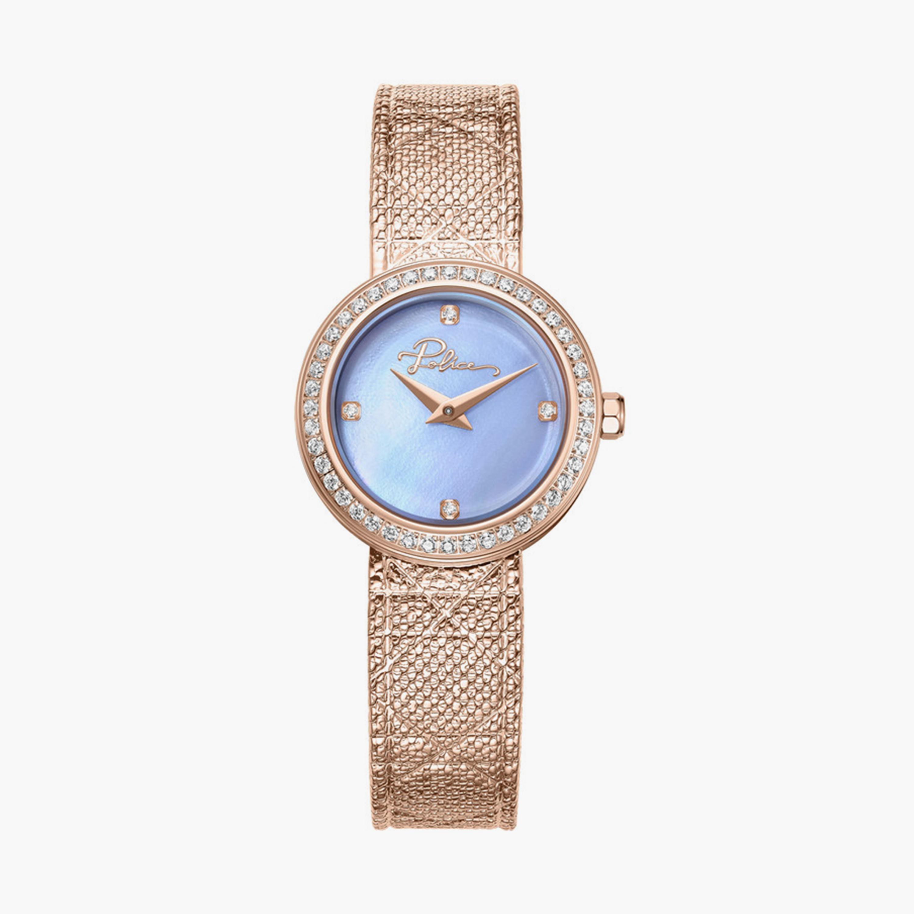 بوليس- ساعة نسائية تناظرية سوار معدني 26مم لون ذهبي | PEWLG0075901-women-watchesandjewellery-watches-image-1